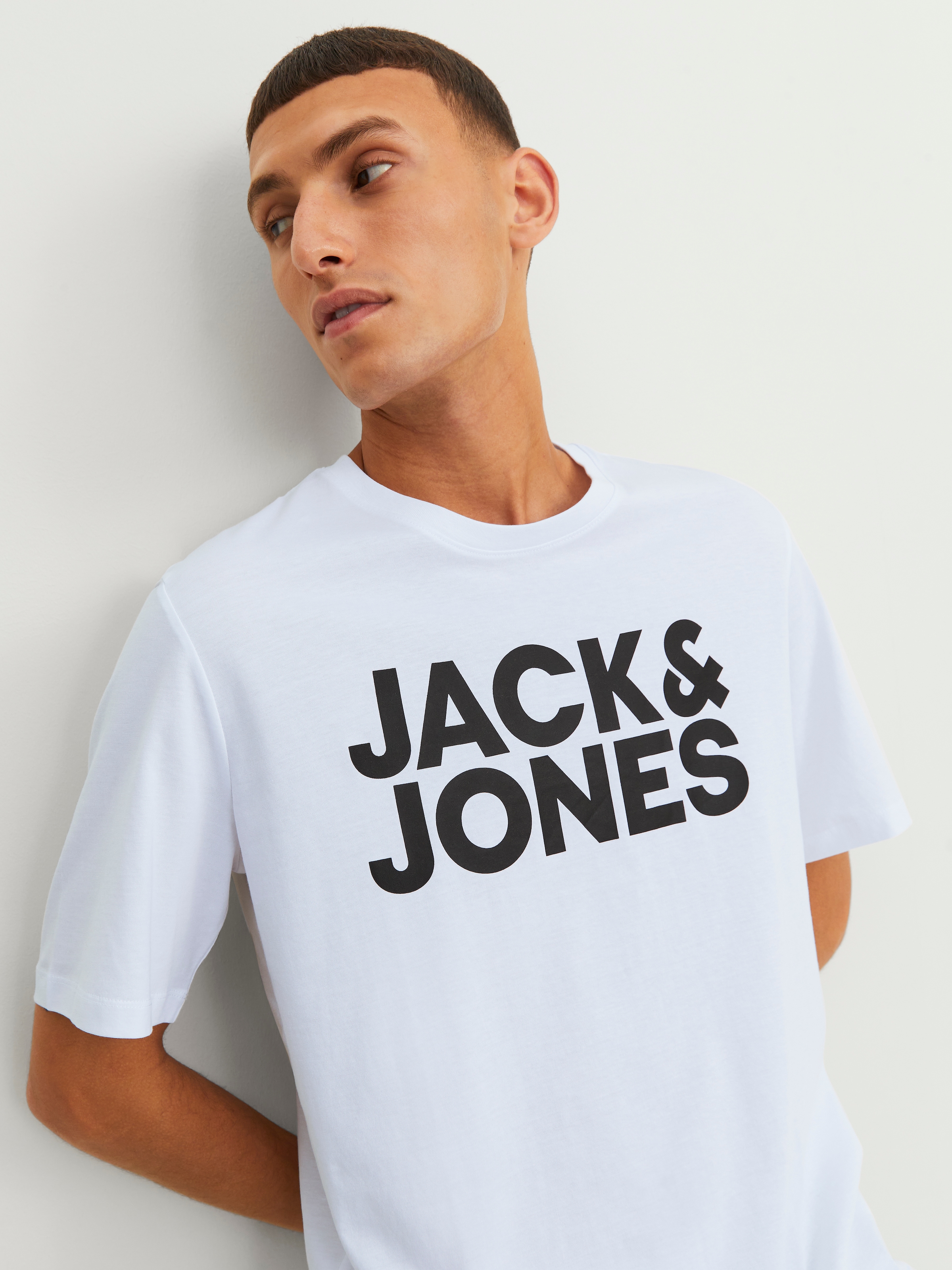 Jack & Jones T-Shirt »JJECORP Herren-Tee mit figurbetonter Silhouette« bedruckt, modisch, schmal, Baumwolle, Rundhals