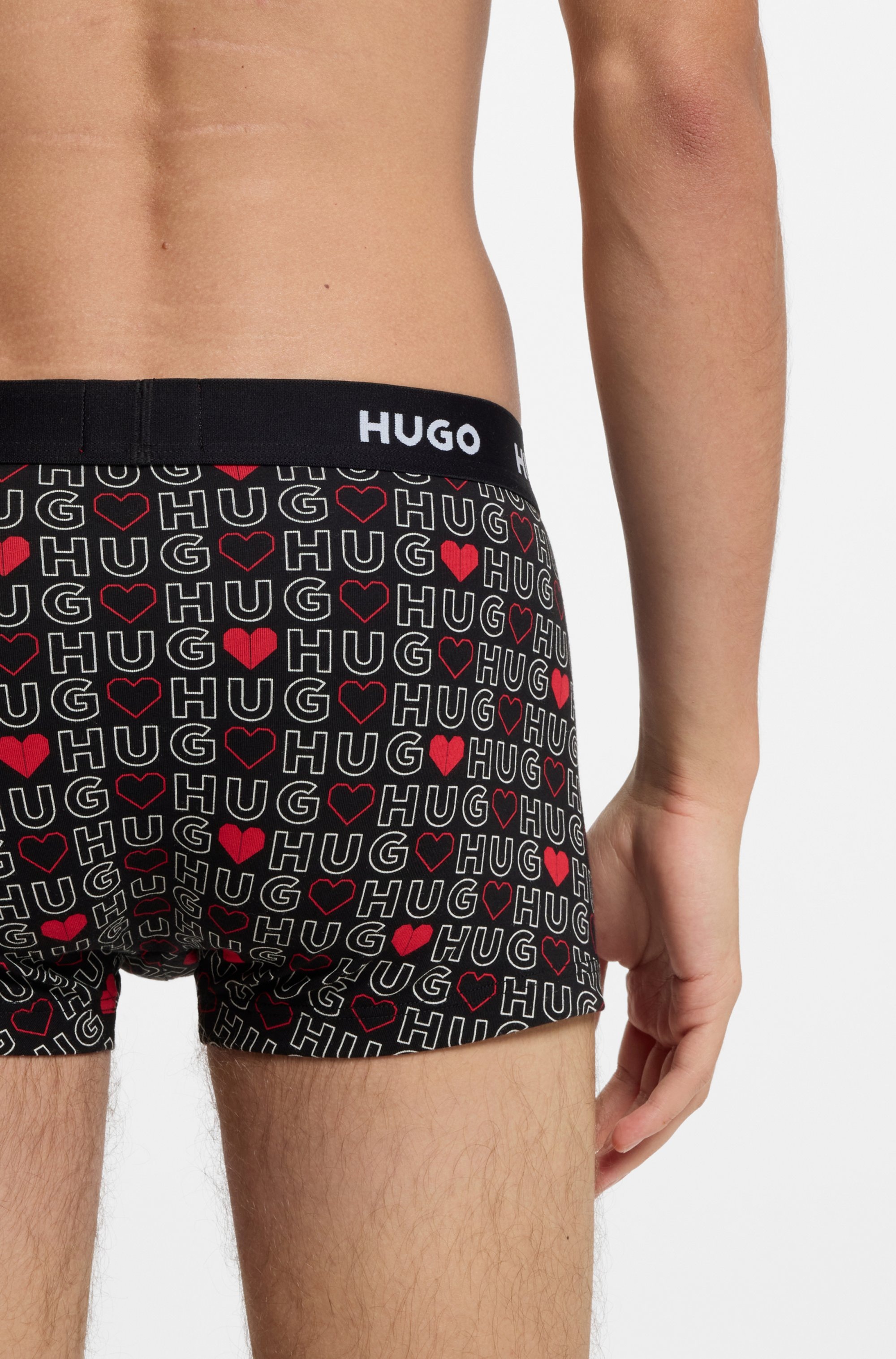 HUGO Underwear Trunk »TRUNK TRIPLET DESIGN« Packung, 3 Stk. mit Logobund