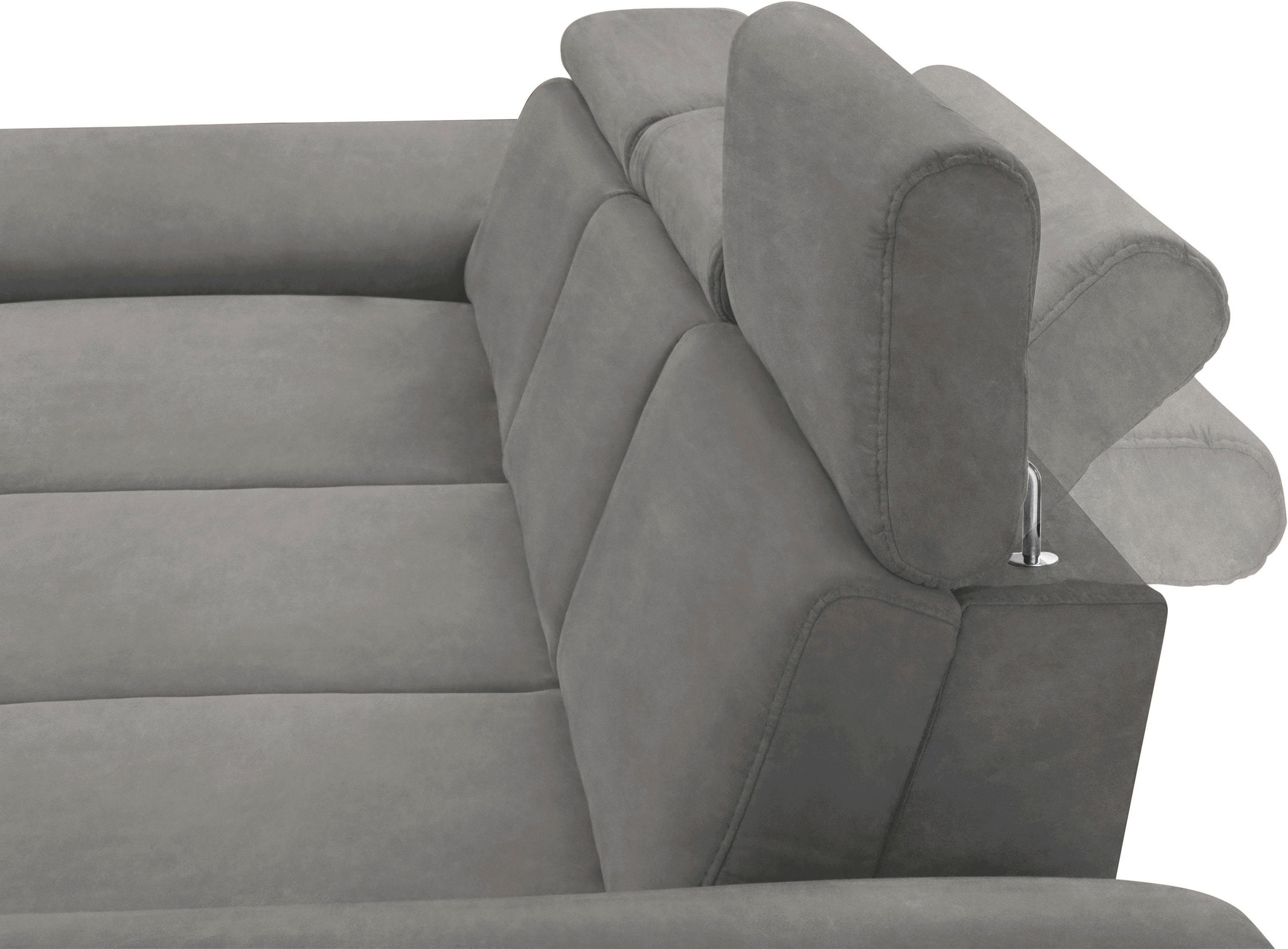 sit&more Ecksofa »Scorpio L-Form«, inklusive Sitztiefenverstellung, wahlweise mit Kopfverstellung