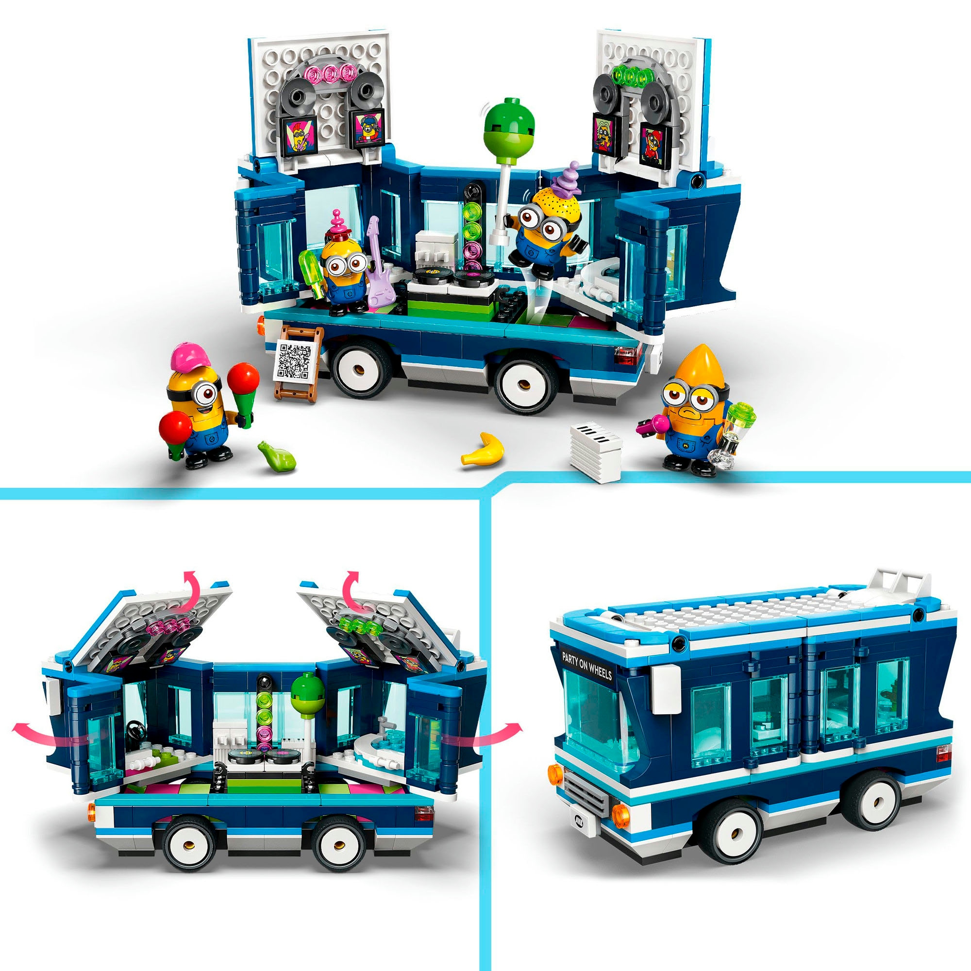 LEGO® Konstruktionsspielsteine »Minions und der Party Bus (75581), LEGO Despicable Me«, (379 St.), Made in Europe