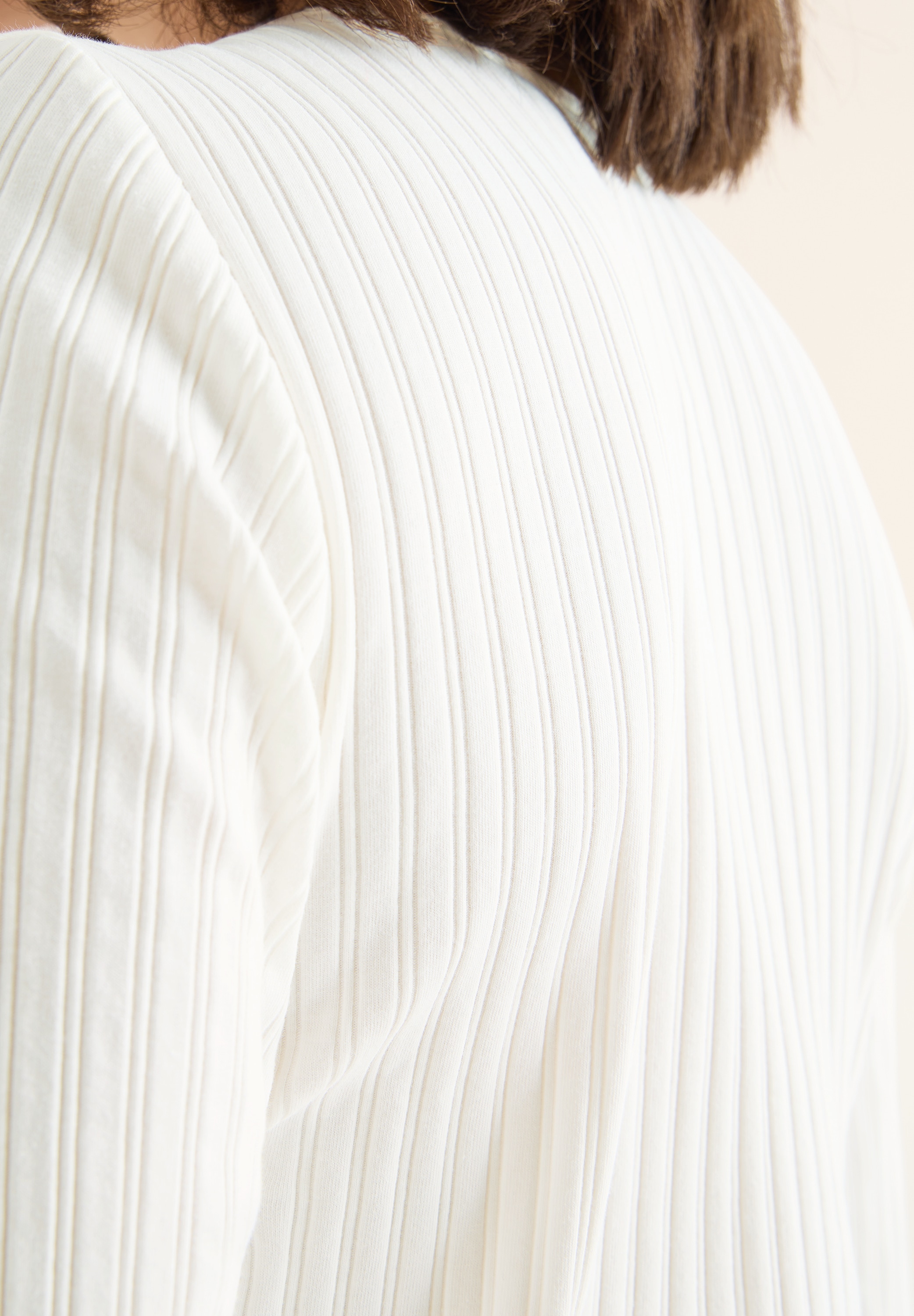 Cecil Langarmshirt mit Ripp-Struktur