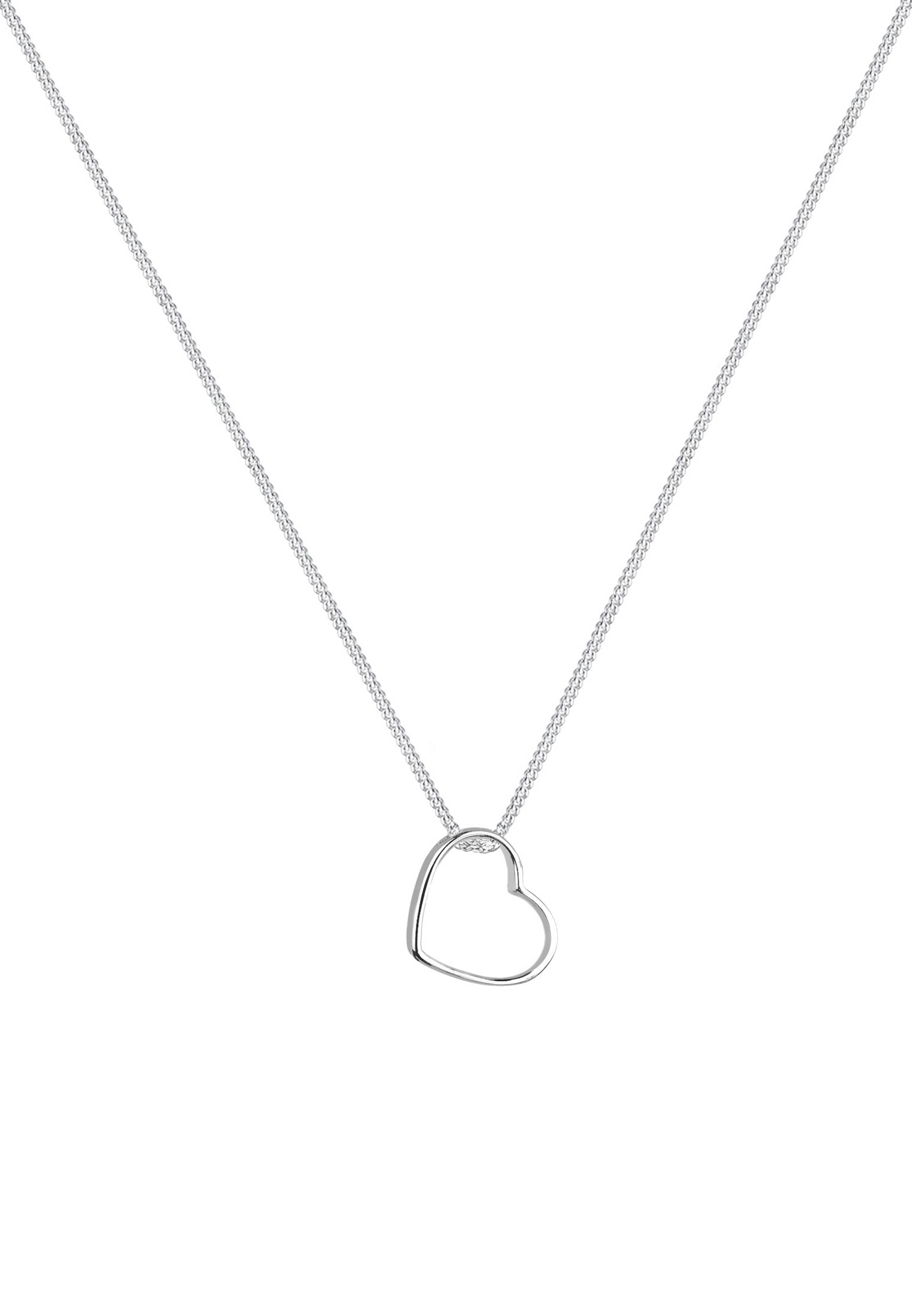 Elli Kette mit Anhänger »Halskette Herz Cut Out 925 Sterling Silber«