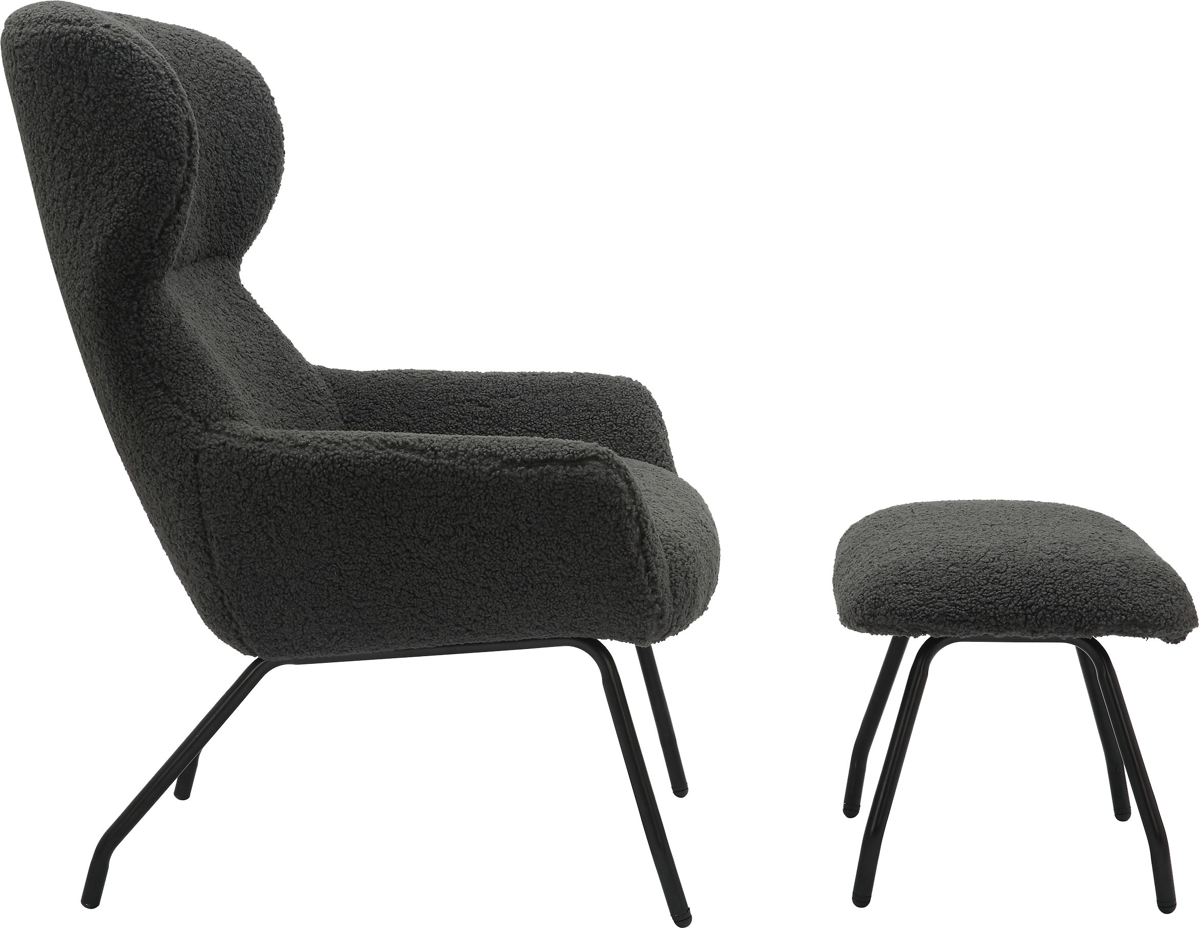 SalesFever Sessel »Orlando Bequemer Sessel zum Entspannen«, (Set, 2 St.), mit Bezug in Teddyfelloptik