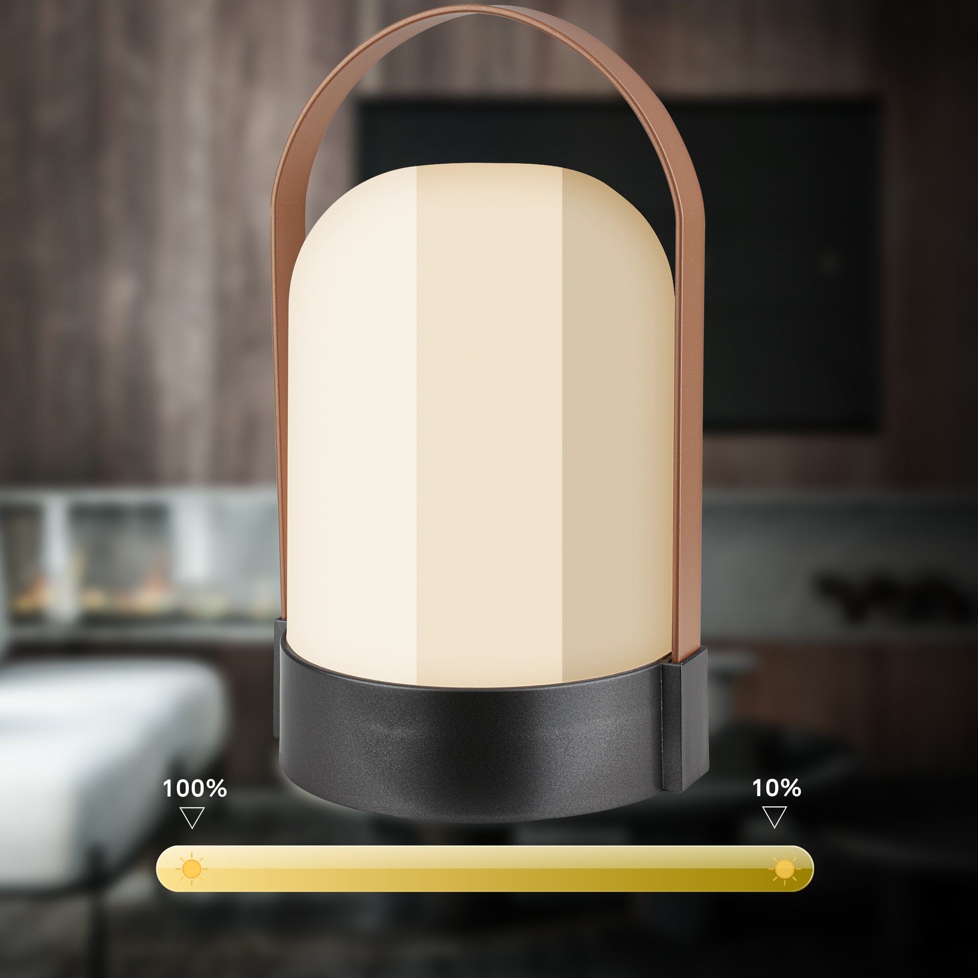 Briloner Leuchten LED Tischleuchte »ASA BIG« LED-Board 1 Stk. Warmweiß 14,5x13,5x24 cm, Indoor/Outdoor, Balkon, Terrasse, Wohnzimmer