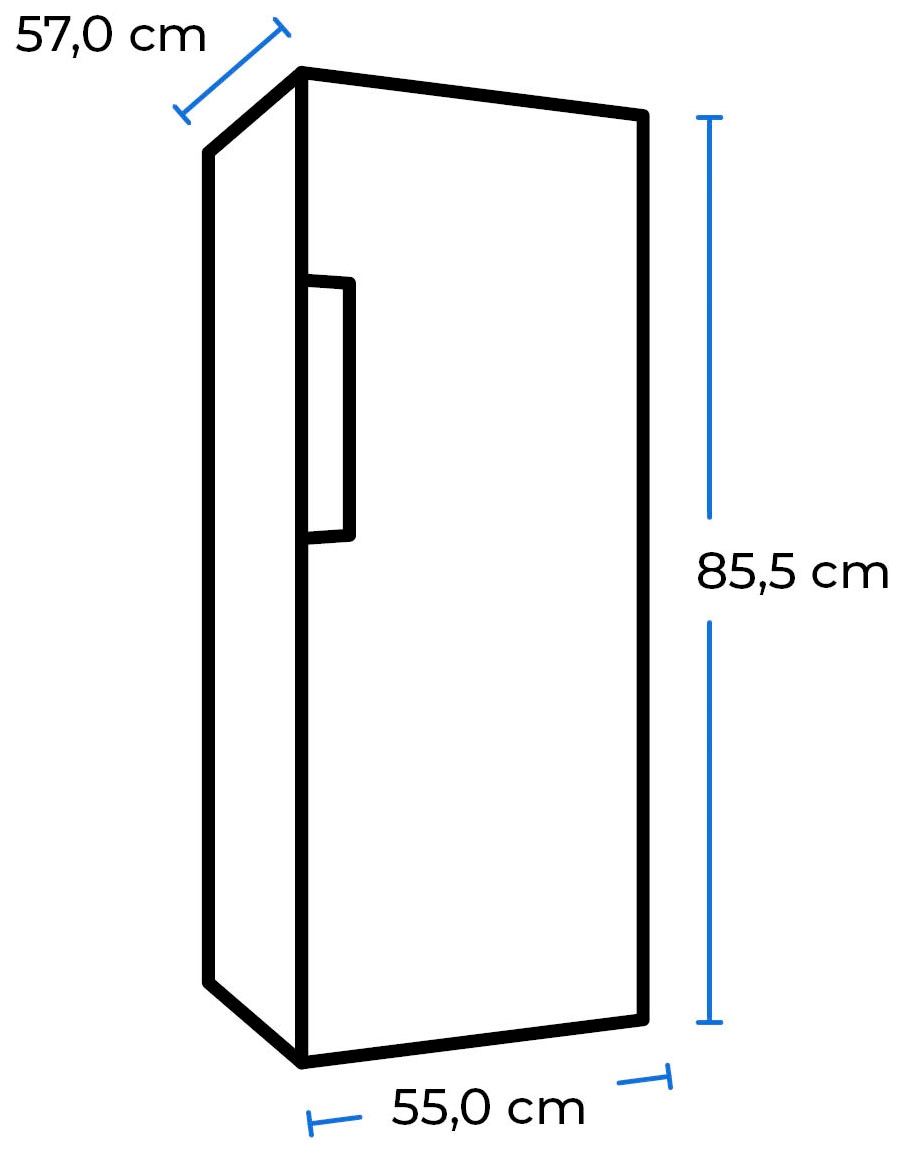 exquisit Kühlschrank, KS16-4-HE-040E inoxlook, 85,5 cm hoch, 55,0 cm breit  jetzt bei OTTO