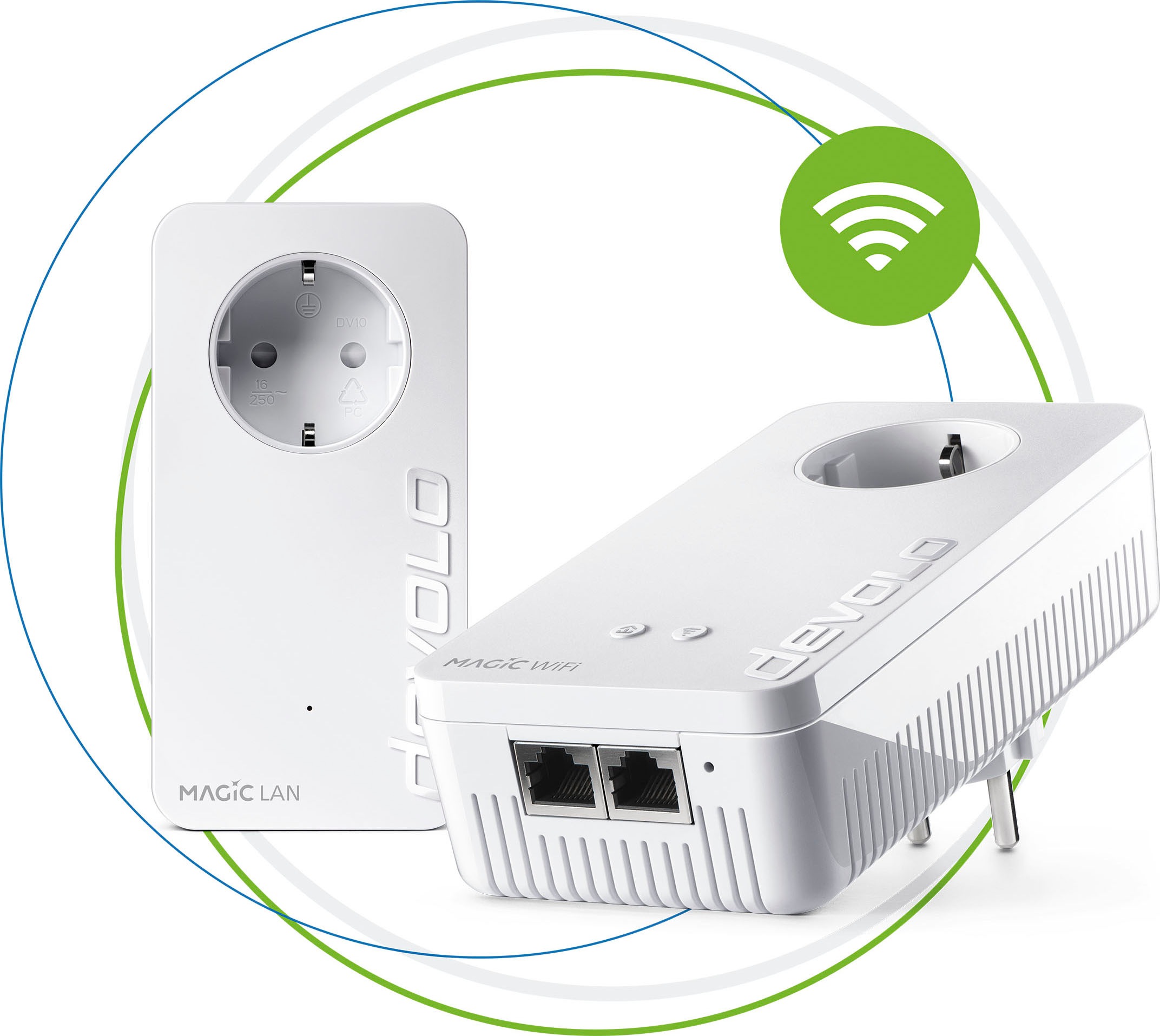 DEVOLO Netzwerk-Adapter »Magic 2 WiFi ac Next Starterkit (2400Mbit, 3x LAN, Mesh)«