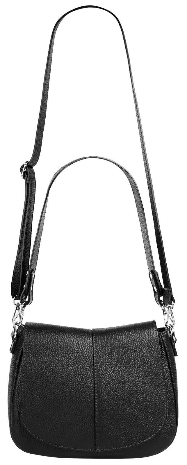 Cluty Umhängetasche, echt Leder, Made in Italy