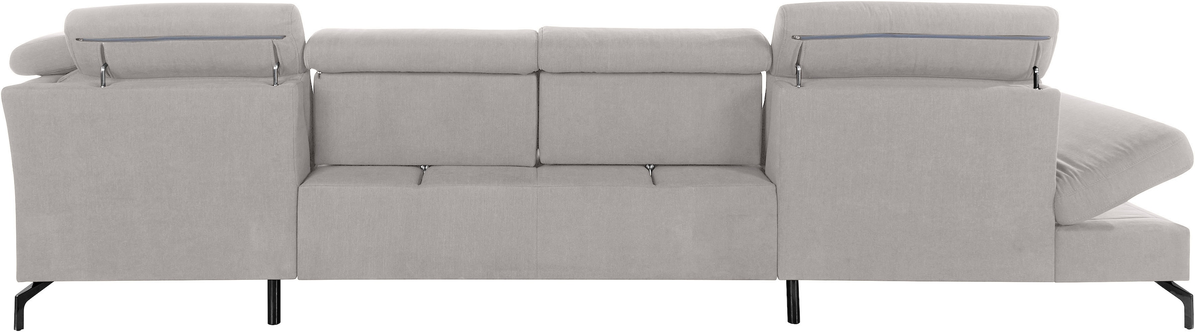 sit&more Wohnlandschaft »Brisbane U-Form«, Fußhöhe 15 cm, inklusive Sitztiefen-, Armteil- und Kopfteilverstellung