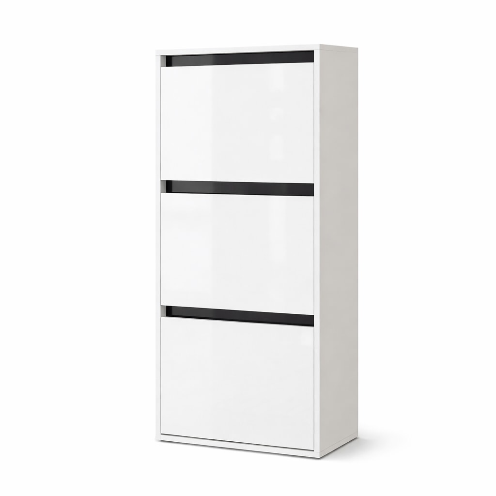 OTTO home Schuhschrank »Locco, Schuhregal, Schuhkommode, Breite 50 cm« Schuhkipper, UV-lackiert, Hochglanz, grifflos, 3-türig