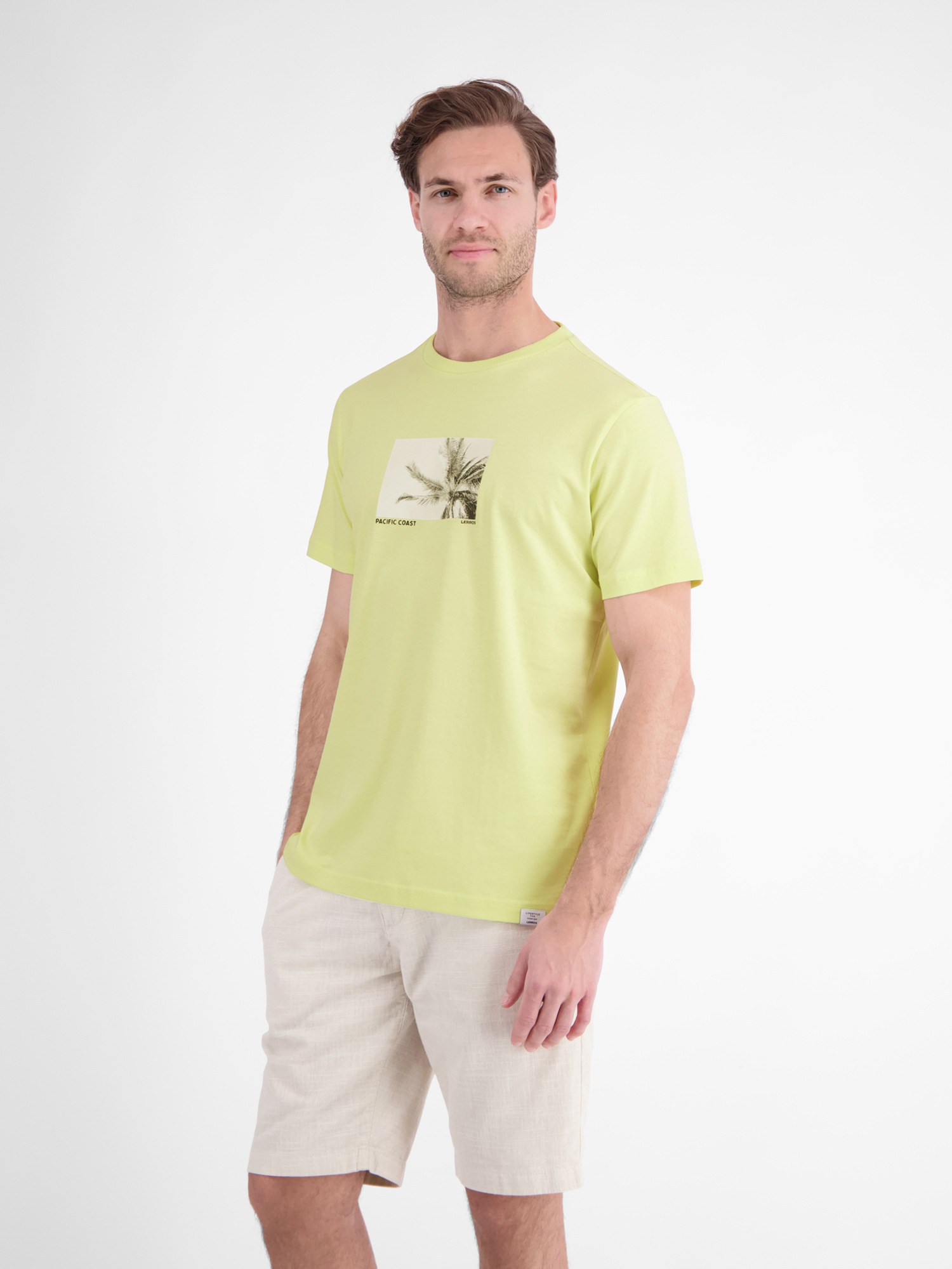 LERROS T-Shirt »Baumwoll T-Shirt mit Motiv-Print und bequemem Rundkragen«