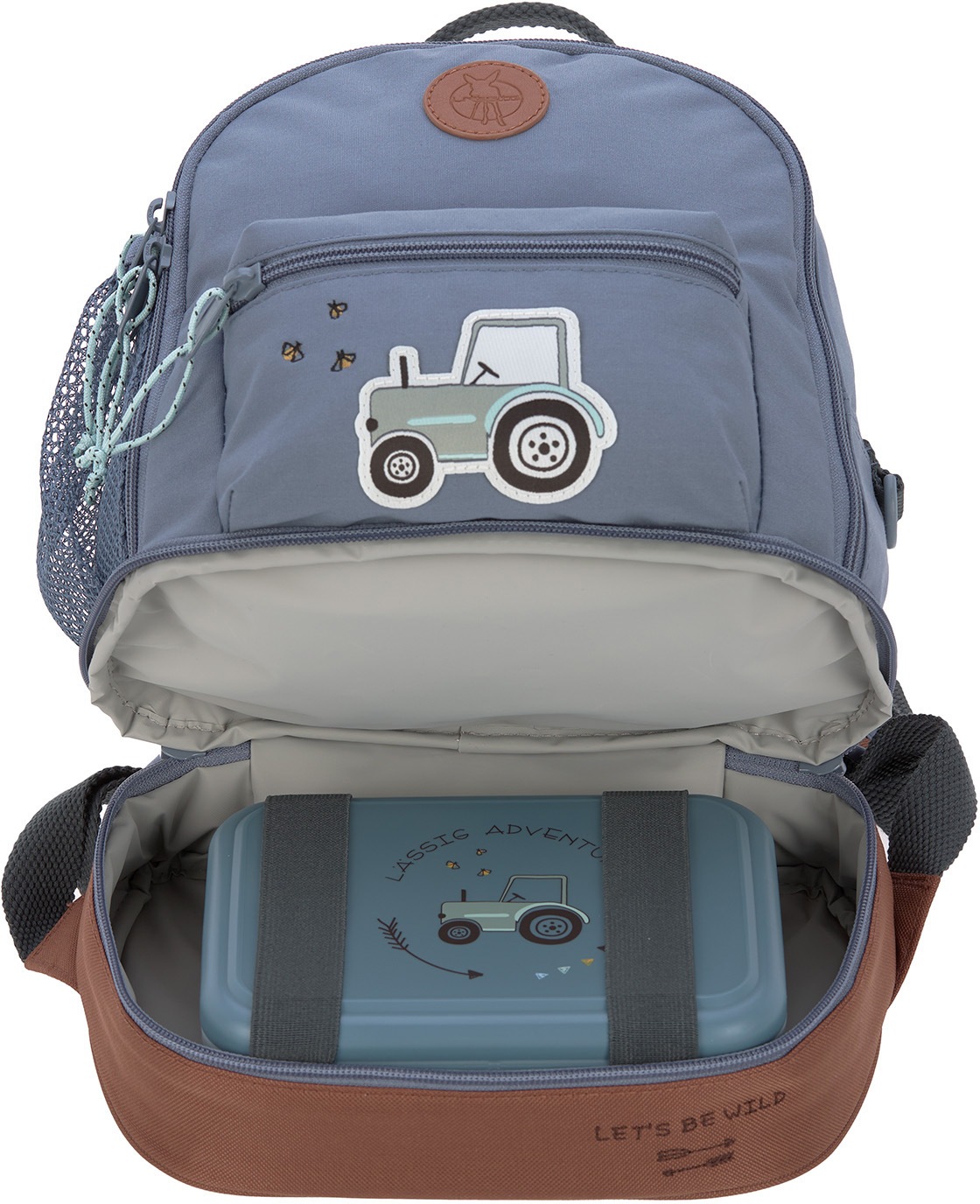 LÄSSIG Kinderrucksack »Adventure, Tractor, Mini Backpack«, Floureszierende Flächen, PETA-approved vegan