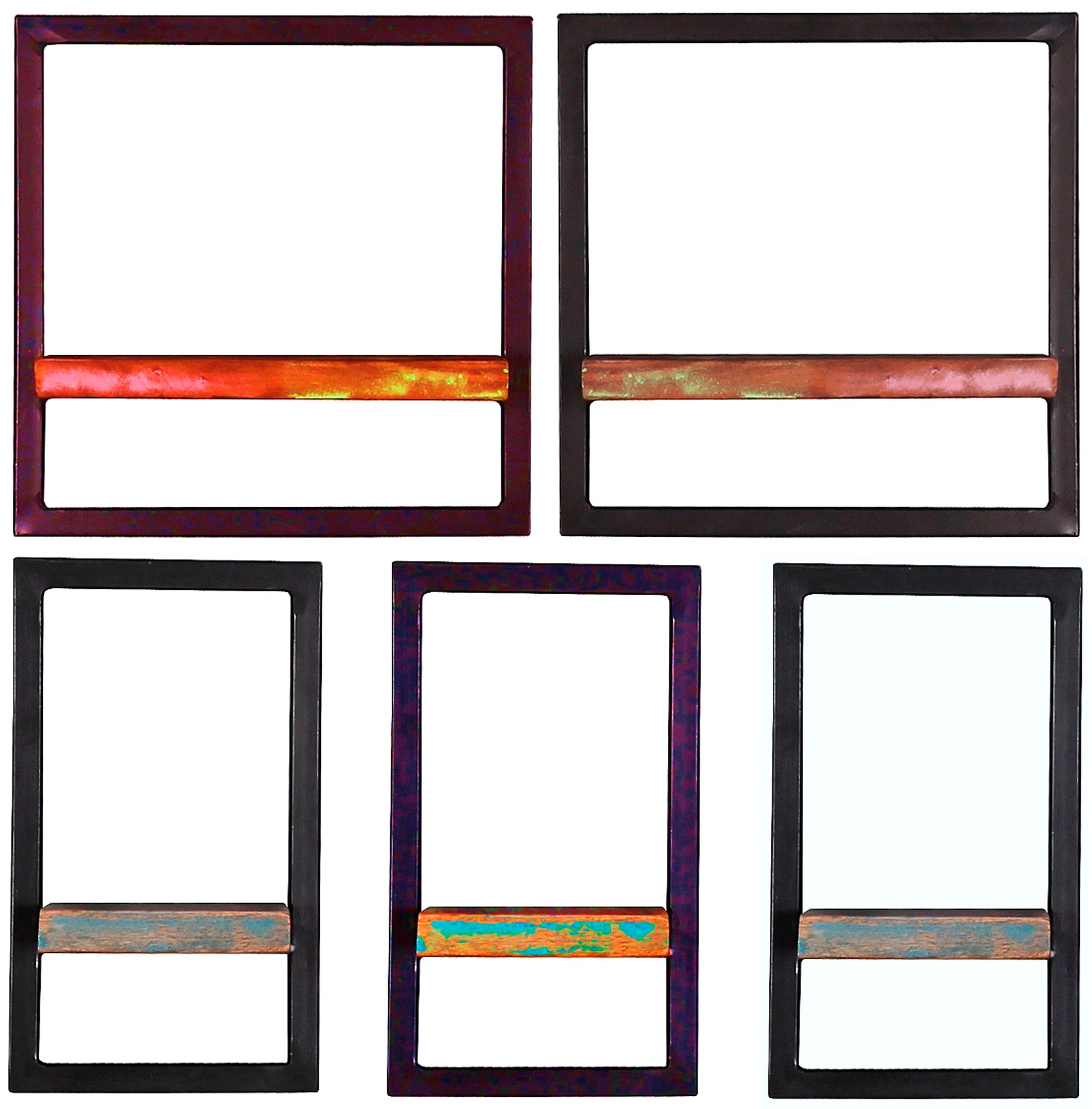 Sit Wandregal »Riverboat« Set in bunt, Größe B/H/T: 75 cm x 75 cm x 25 cm