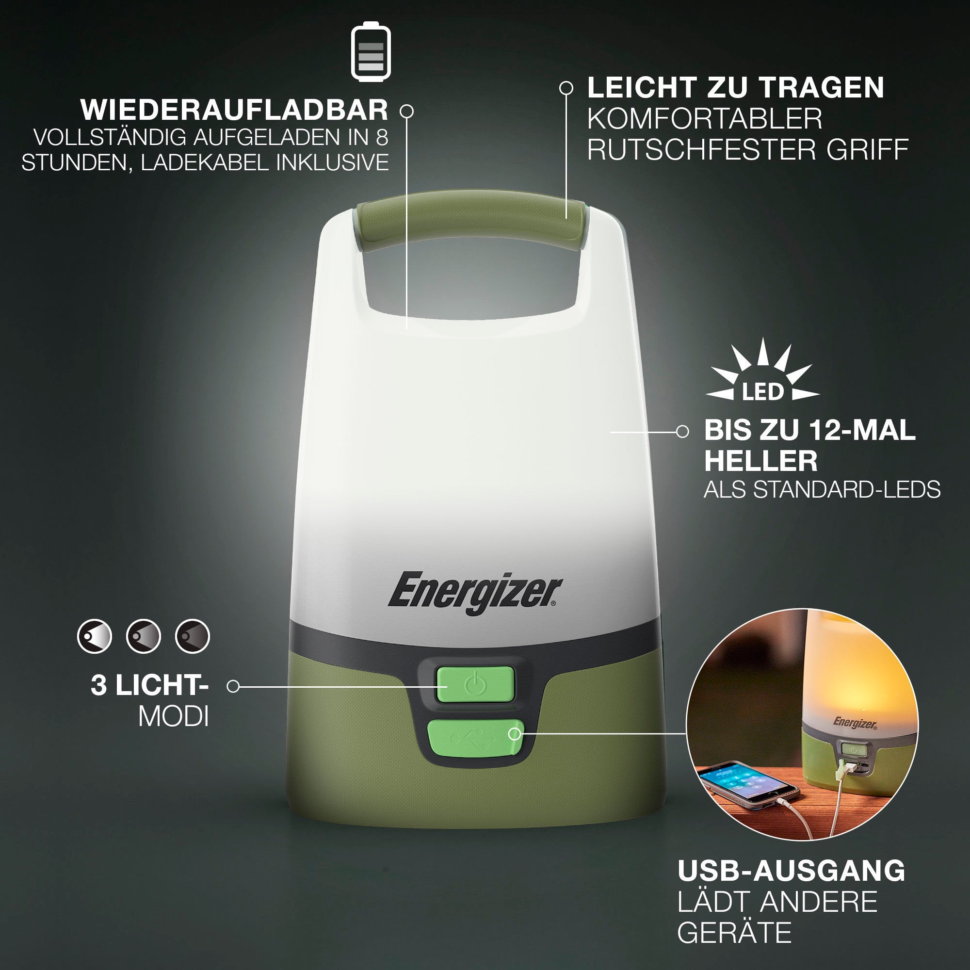 Energizer Laterne Rechargeble«, USB »Camping bestellen Light wiederaufladbar OTTO über Camping online bei Licht/Lampe