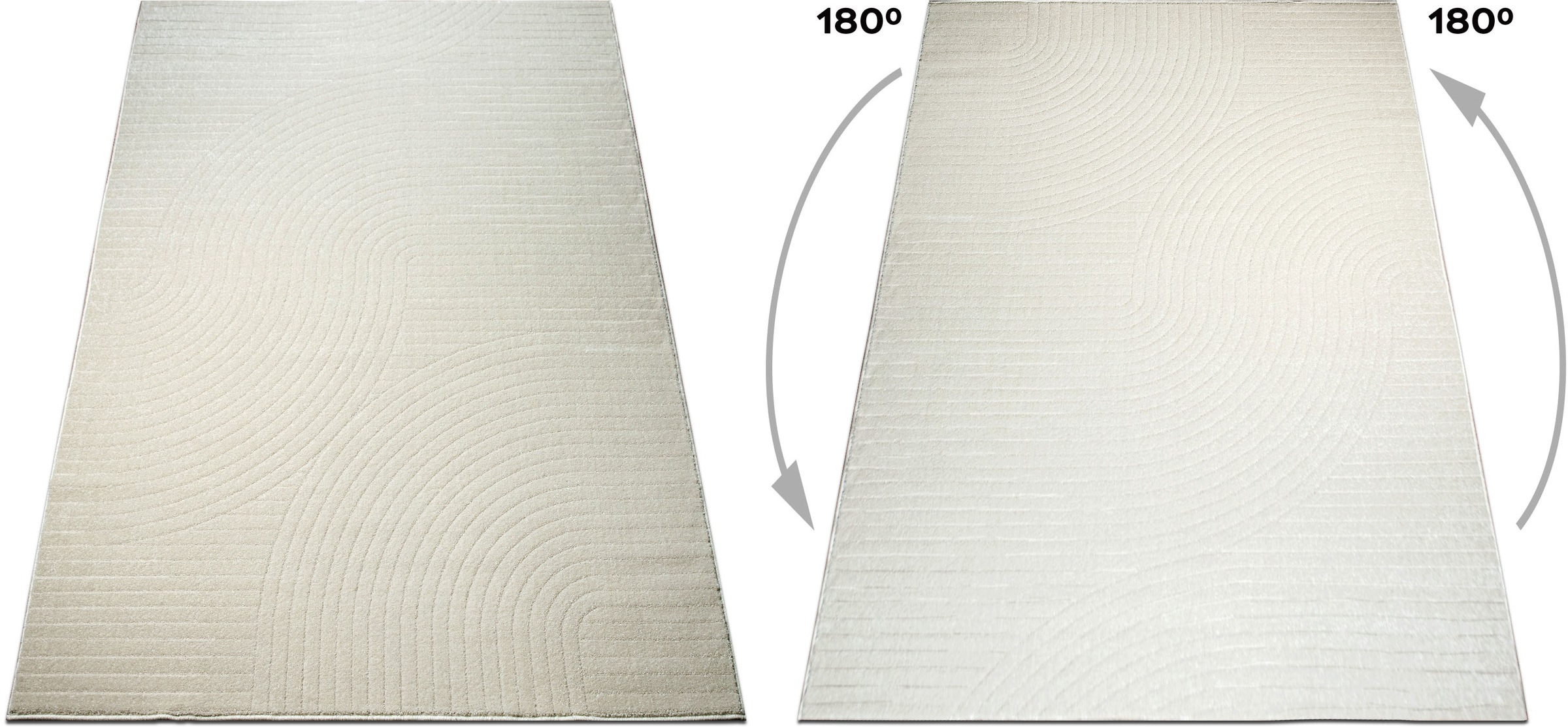 OTTO home Teppich »Revea, Zen Garden-Design in Hoch-Tief-Struktur,« rechteckig 9 mm Höhe 3D-Effekt, softer Kurzflor, pflegeleicht, Scandi-Look