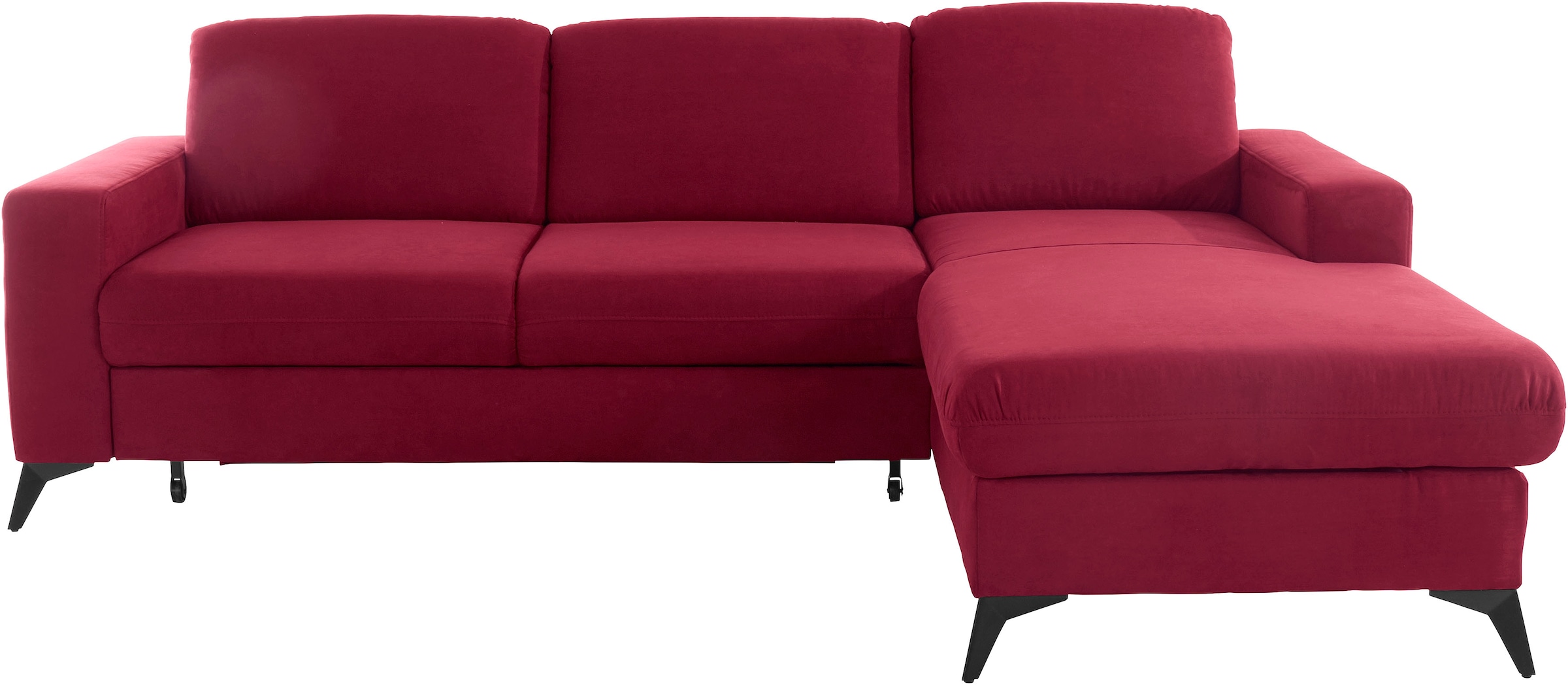Places of Style Ecksofa »Lolland L-Form«, Wahlweise mit Bettfunktion und Bettkasten, Federkern