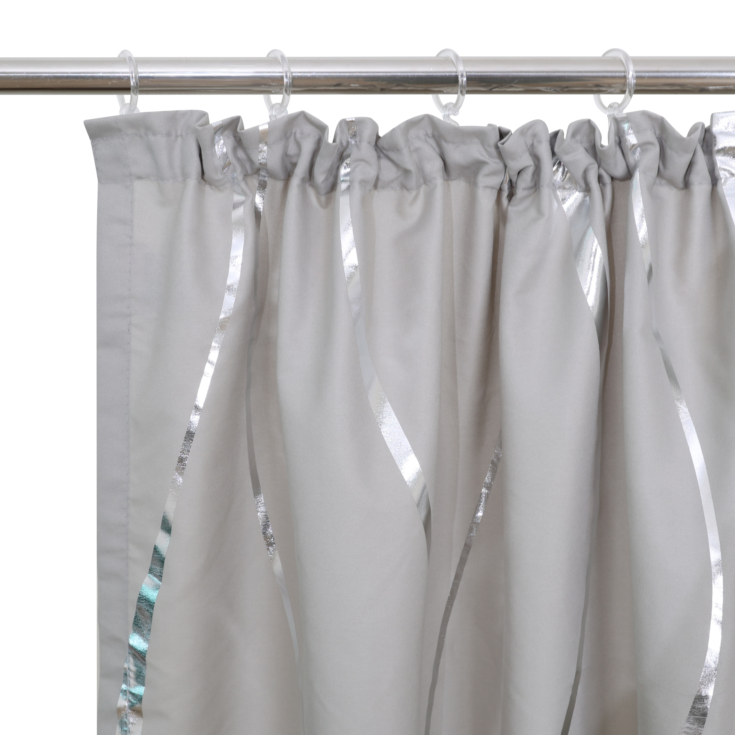 OTTO home Gardine »Quinnton« Kräuselband 2 Stk. tlg. Blickdicht, 2er‑Set. Metallic‑Akzenten, Kräuselband