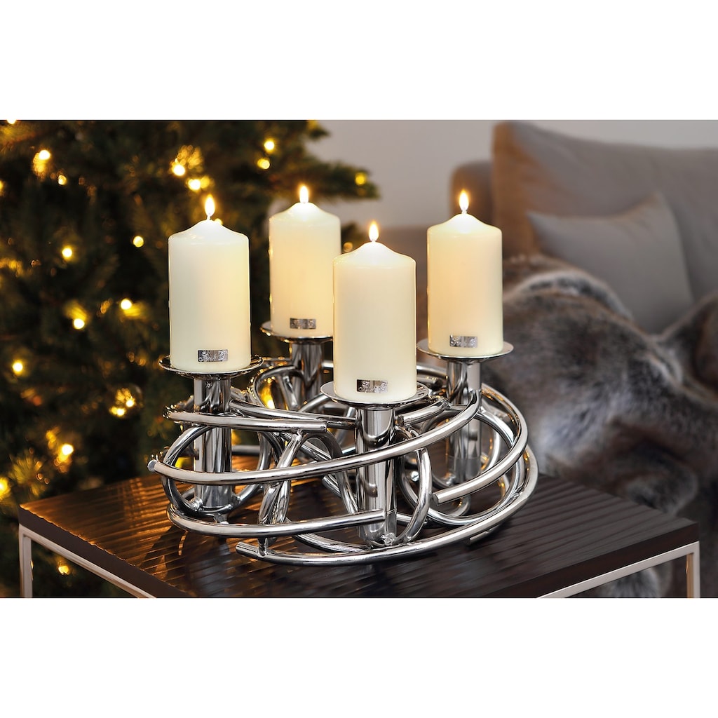 Fink Kerzenständer »Dekokranz CORONA, Ø ca. 40 cm, Adventsleuchter, Weihnachtsdeko«