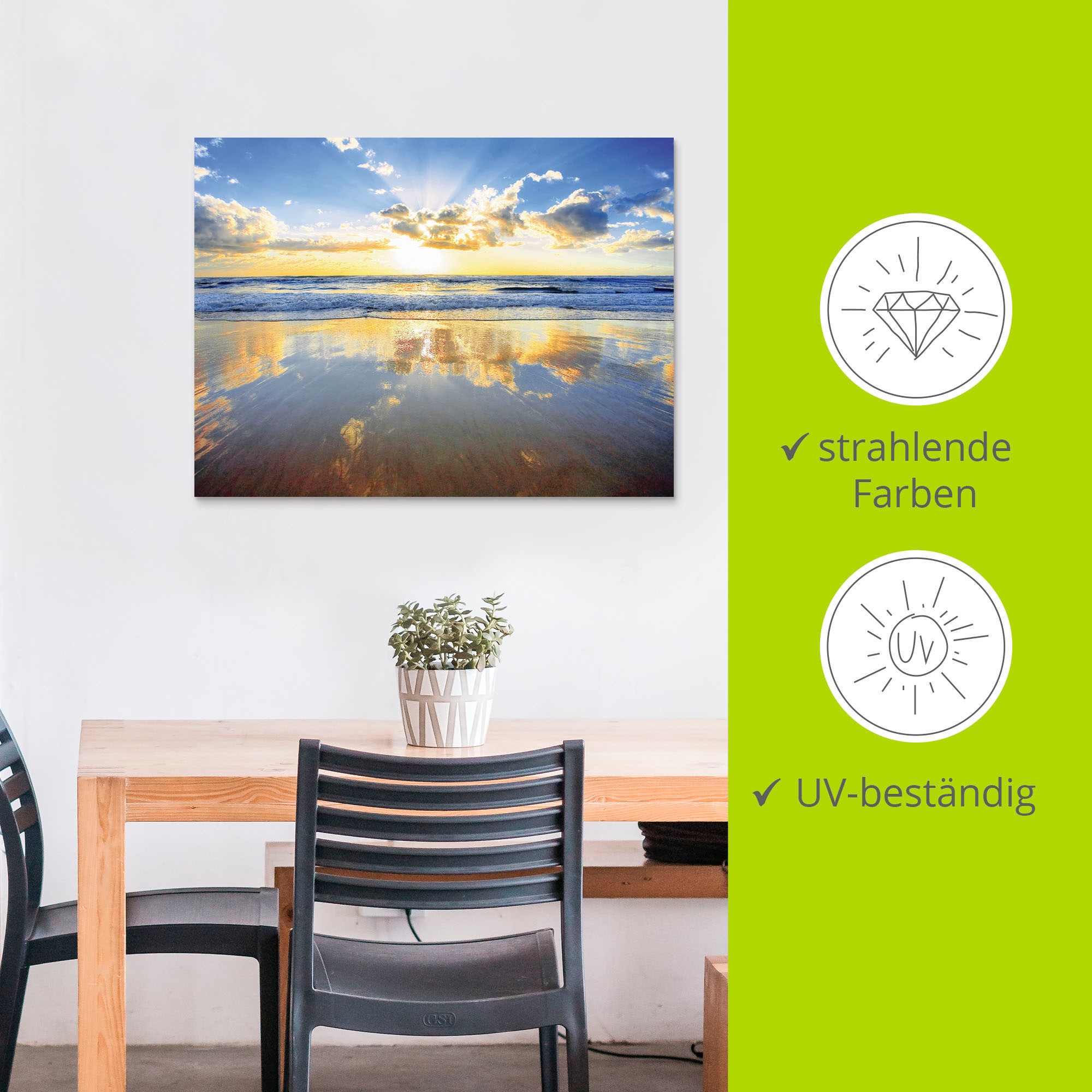 Artland Wandbild »Sonnenaufgang über dem Ozean«, Himmel, (1 St.), als Alubild, Outdoorbild, Leinwandbild, Poster, Wandaufkleber