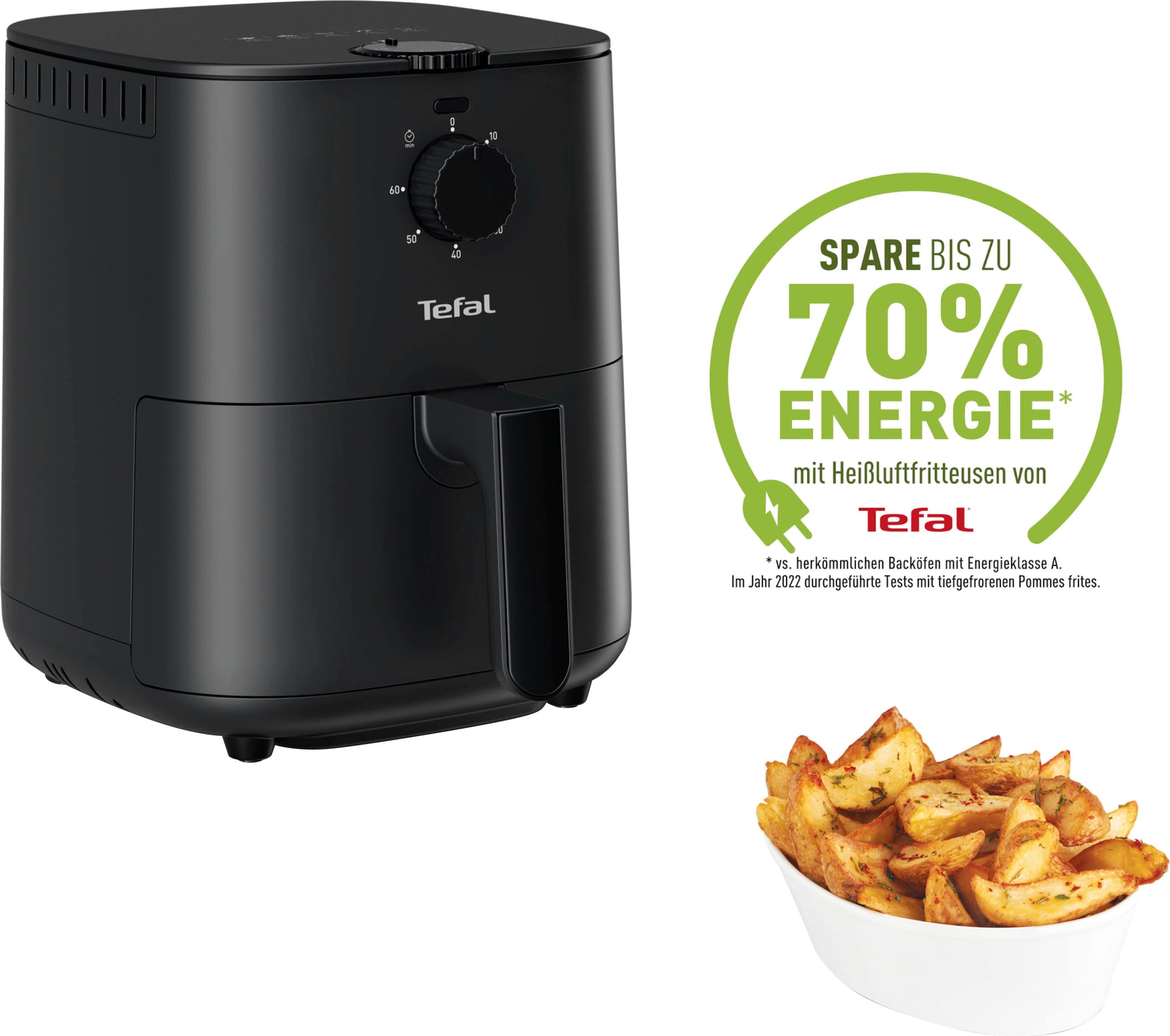 Tefal Heißluftfritteuse »EY1308 Easy Fry Essential«, 1030 W, kompaktes  Design, energiesparend, knusprige Ergebnisse, gesund Kochen kaufen bei OTTO | Heißluftfritteusen