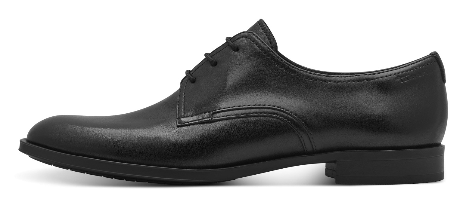Tamaris Schnürschuh, Blockabsatz, Halbschuh, Businessschuh mit Ziernähten