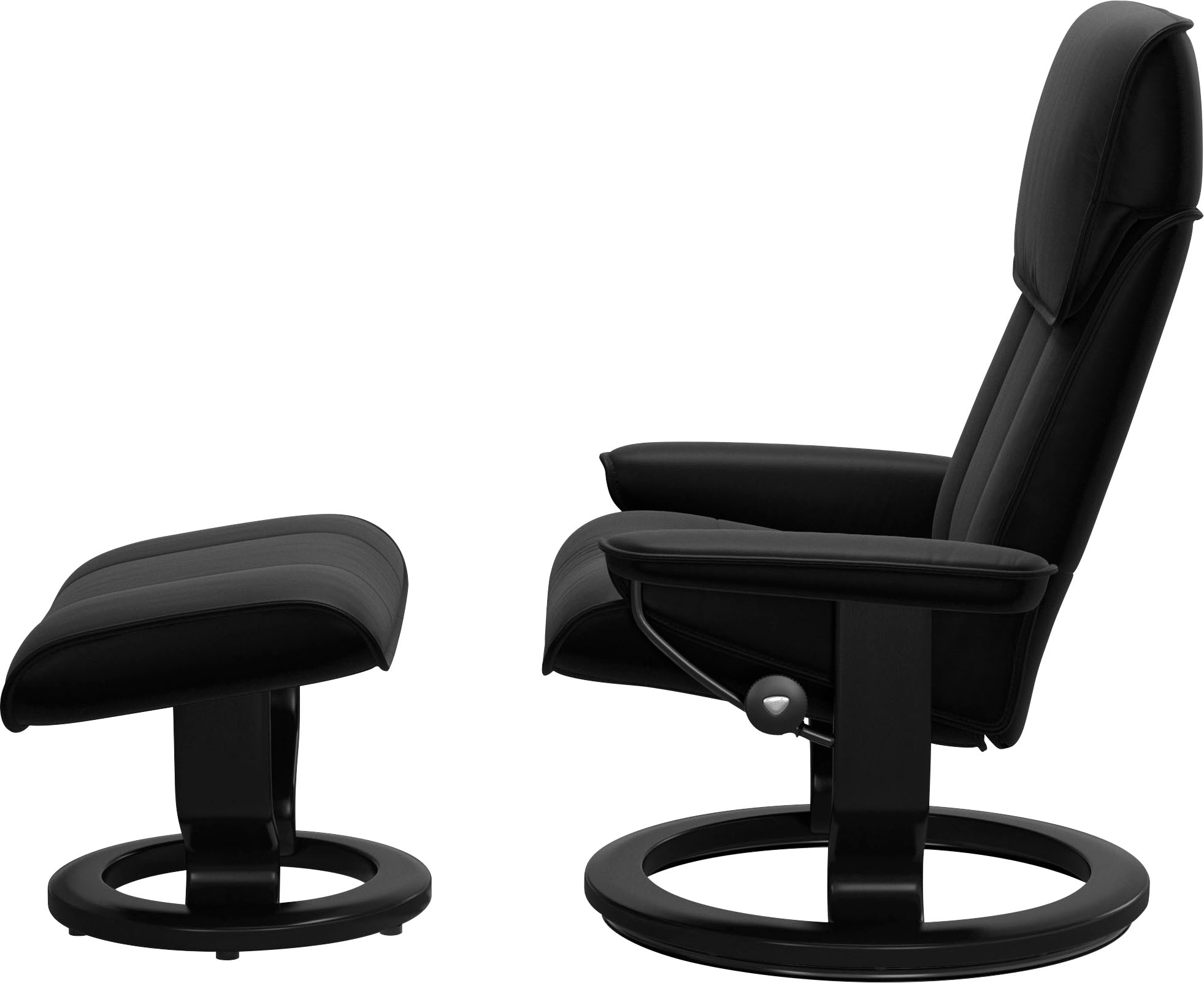 Stressless® Relaxsessel »Admiral«, (Set, Relaxsessel inkl. Hocker), mit Classic Base, Größe M & L, Gestell Schwarz