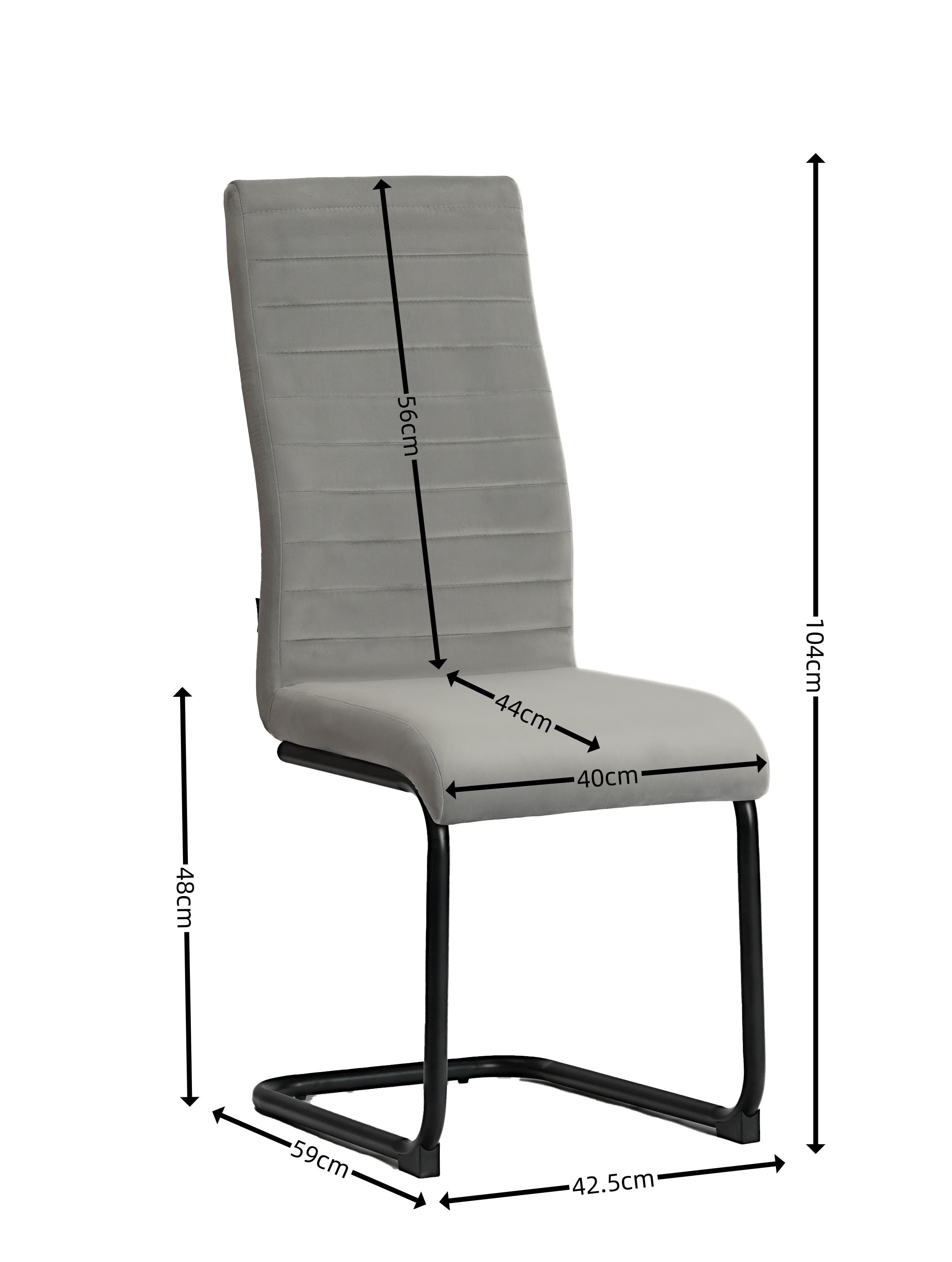 Home affaire Freischwinger »ELBACH, TOPSELLER!, OTTOs Choice«, (Set), 2 St., Samtvelours, TOPSELLER!, Polsterstuhl mit Metallgestell, pflegeleichtem Samtvelours