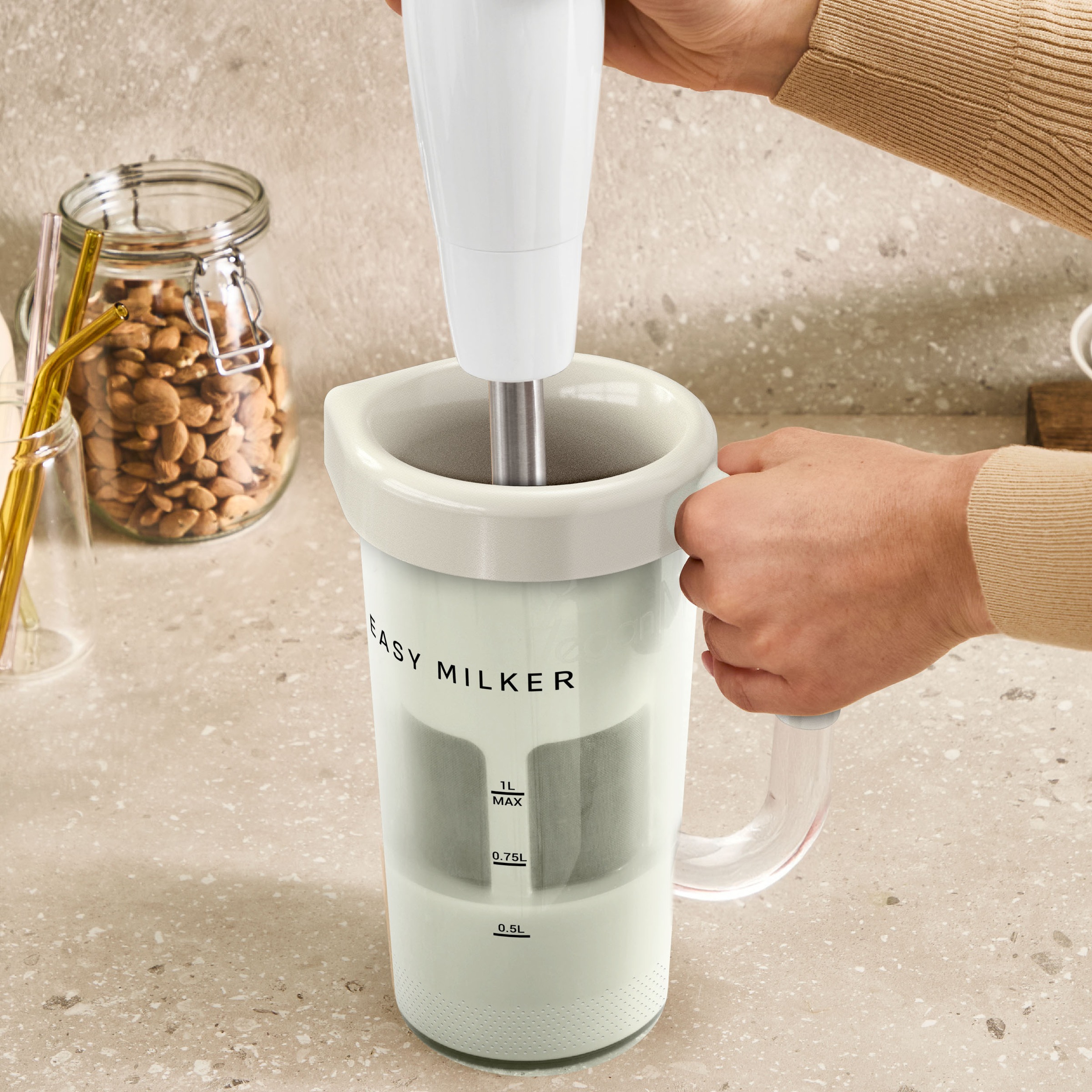 Tefal Zerkleinerer »Easy Milker VZ700A« Pflanzenmilchzubereiter, kein Abfall, mit allen Stabmixern kompatibel