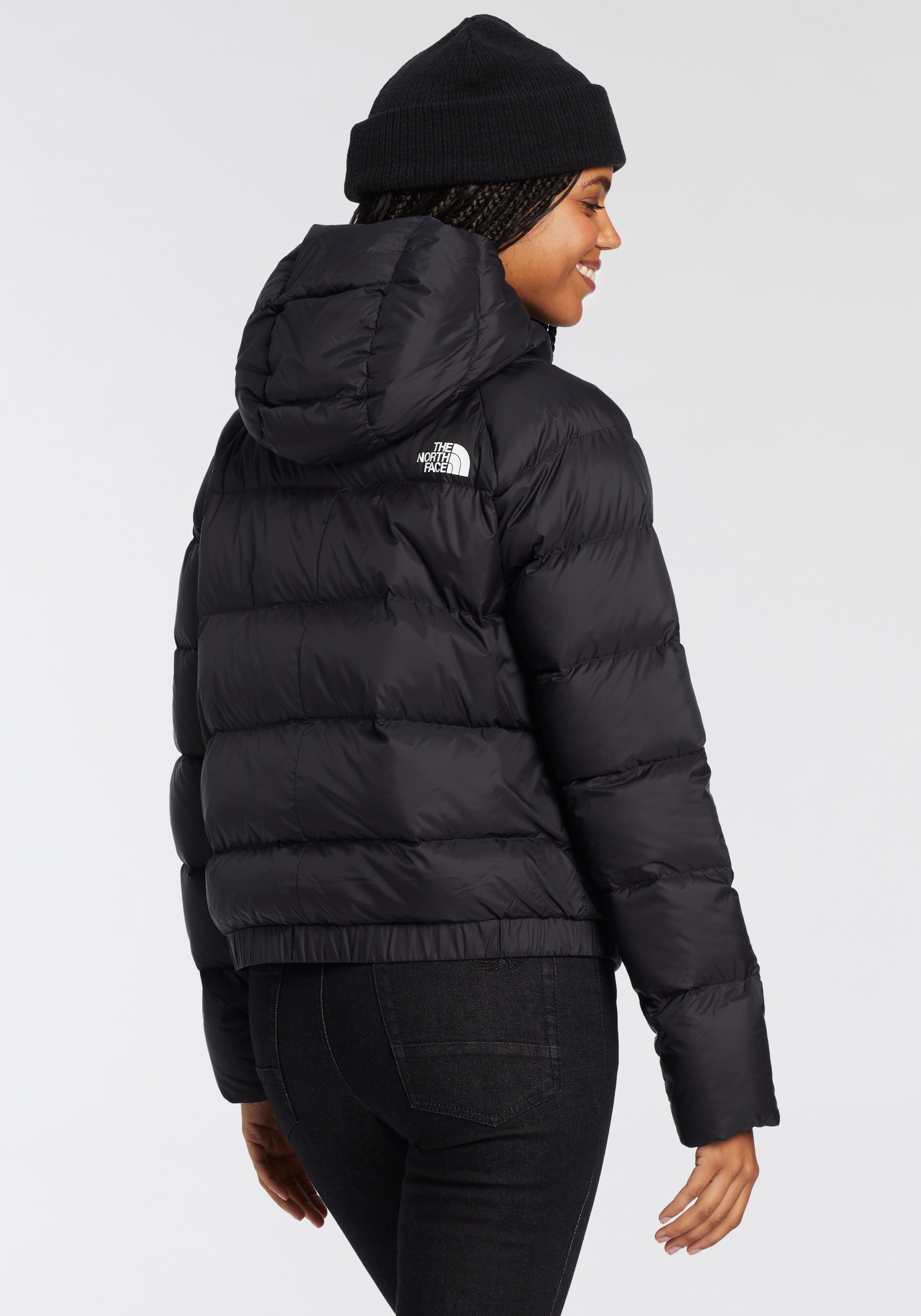 The North Face Daunenjacke »W HYALITE DOWN HOODIE - EU«, (1 St.), mit Kapuze, Winterjacke mit Logodruck