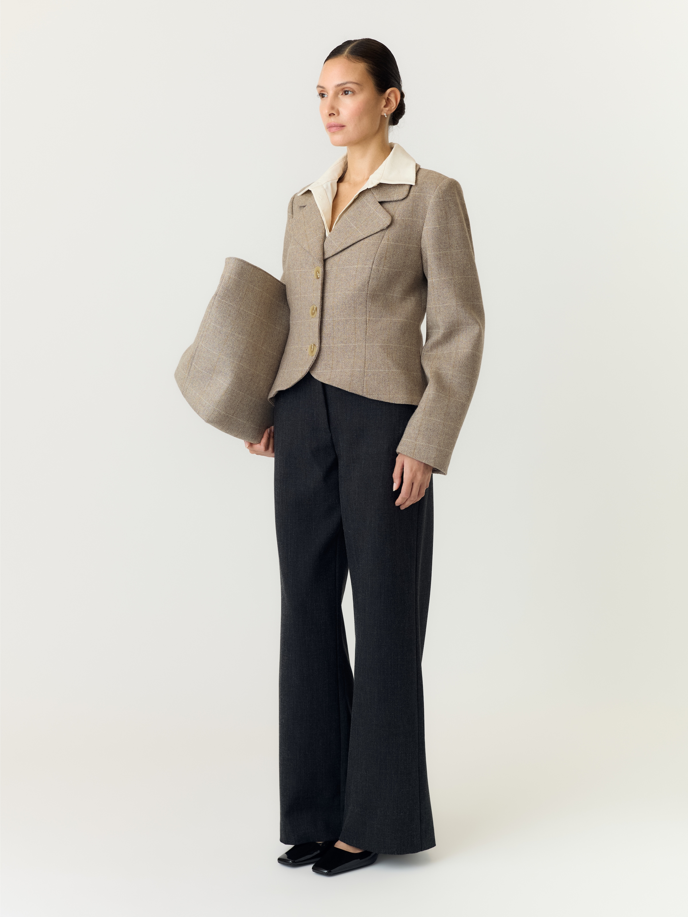 Y.A.S Kurzjacke »YASTHELA LS WOOL BLEND SHORT JACKET NOOS« Materialmix mit Wolle
