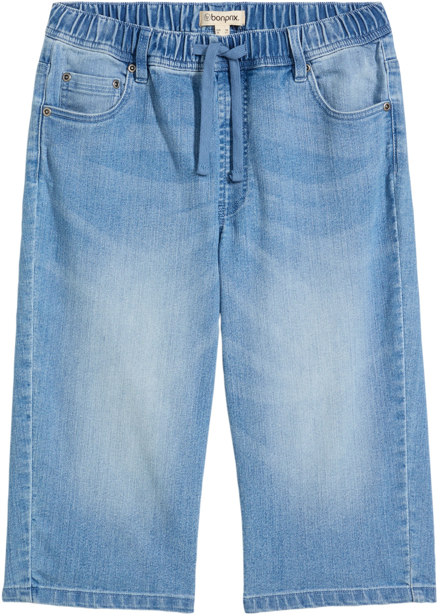 bonprix Bermudas »Schlupf-Jeans-Longbermuda, Slim Fit«  aus Baumwolle, Polyester und Elasthan, Slim Fit Passform