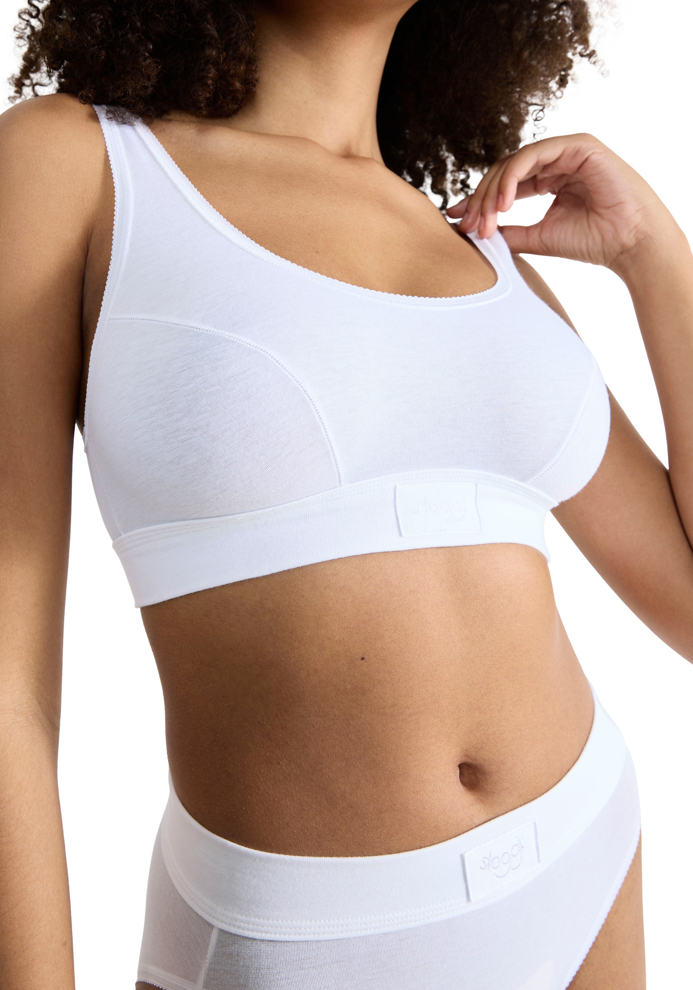 sloggi Bustier »Double Comfort« doppellagiges Unterburstband, Softbund, Baumwollmischung
