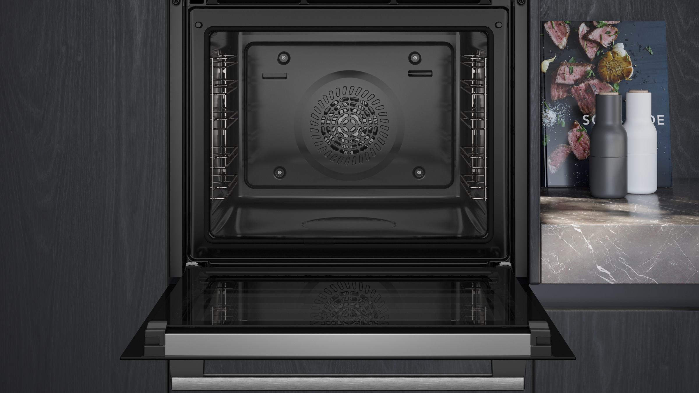 SIEMENS Pyrolyse Backofen iQ300 »HB571ABS3«, mit Teleskopauszug nachrüstbar