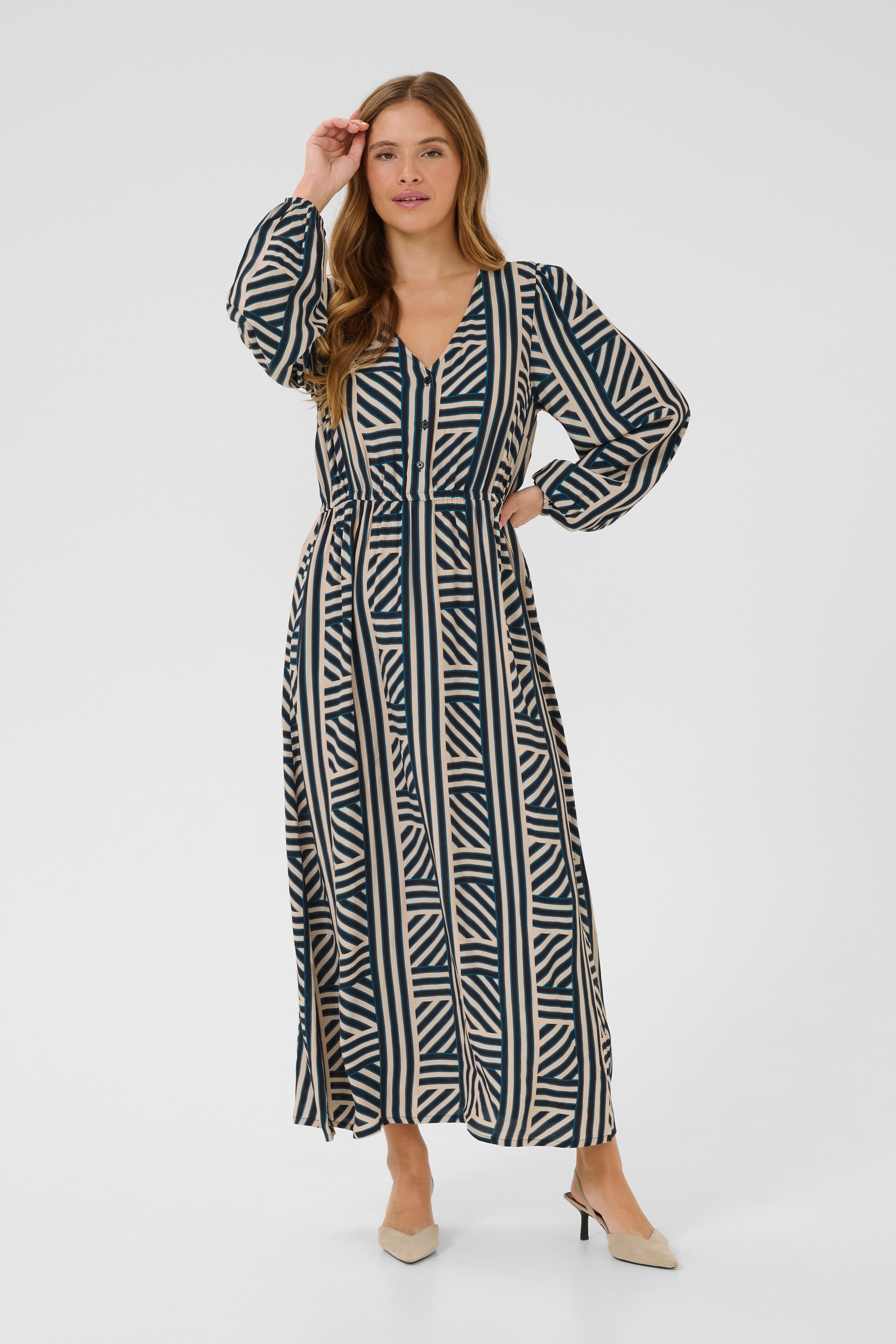 KAFFE Midikleid »Kleid KAestelle«