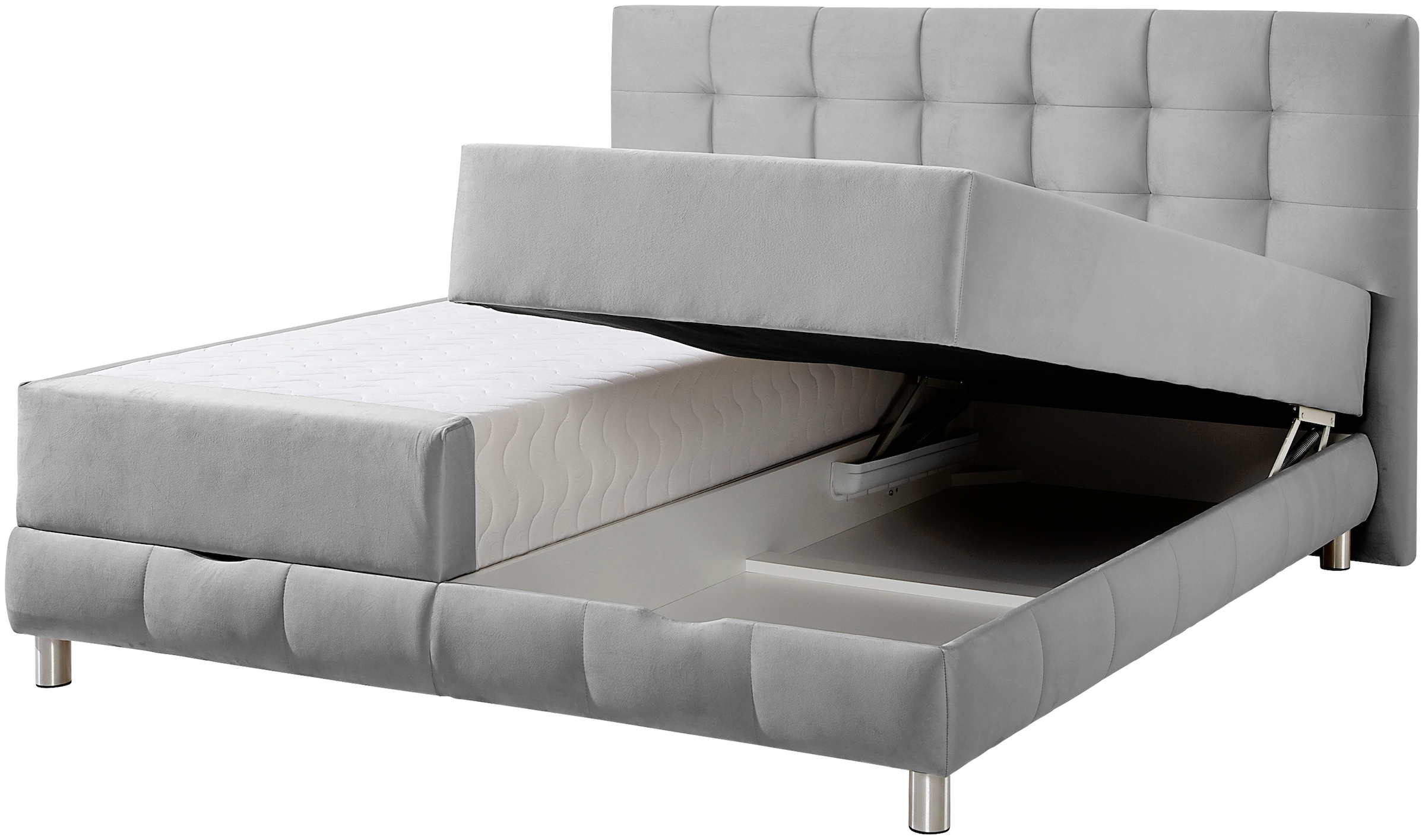 INOSIGN Boxbett »Vaasa«, inkl. Bettkasten & Topper, XXL-Ausführung, Überlänge 220 cm