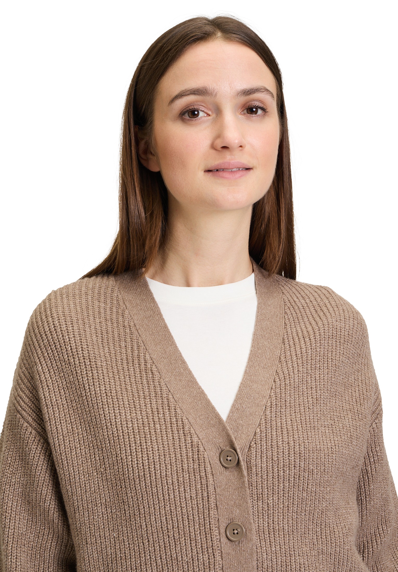 Cartoon Strickjacke »Basic-Strickjacke mit V-Ausschnitt«
