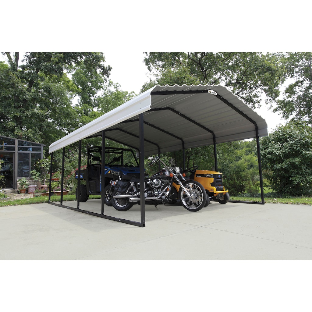 ShelterLogic Einzelcarport »Neapel«, Stahl, 360 cm, schwarz-weiß