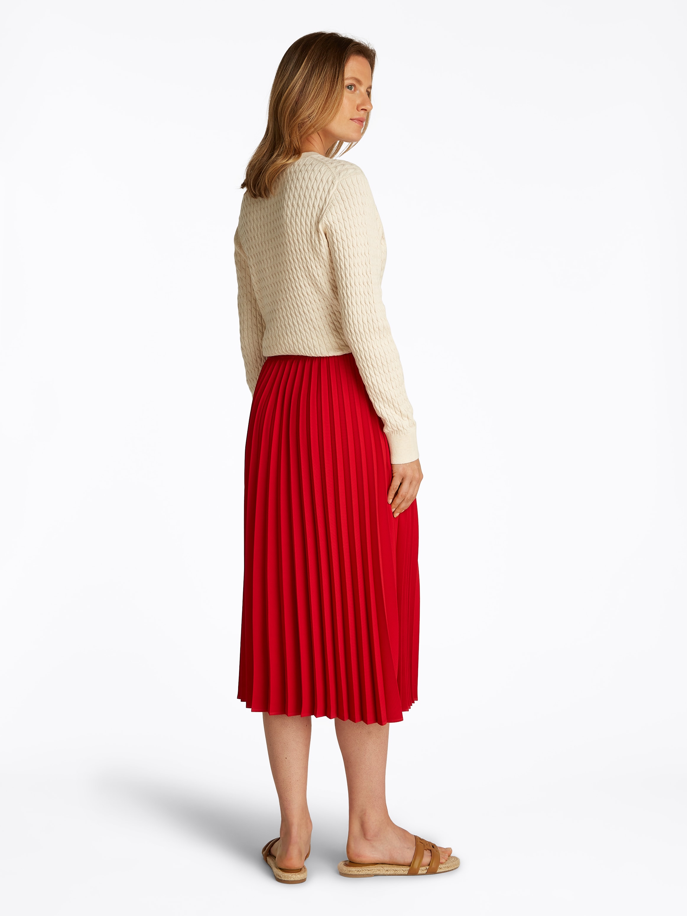 Tommy Hilfiger Langarmbluse »SOFT VIS V NECK LS BLOUSE«, mit Raffungen