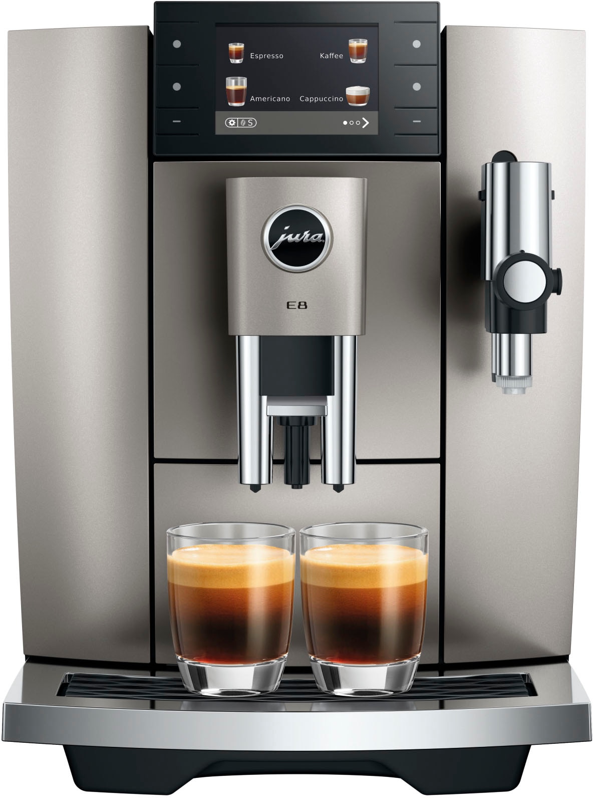 JURA Kaffeevollautomat »15712 E8 (ED), Midnight Silver« 27 Spezialitäten, WiFi, Hot & Light Brew, Sweet