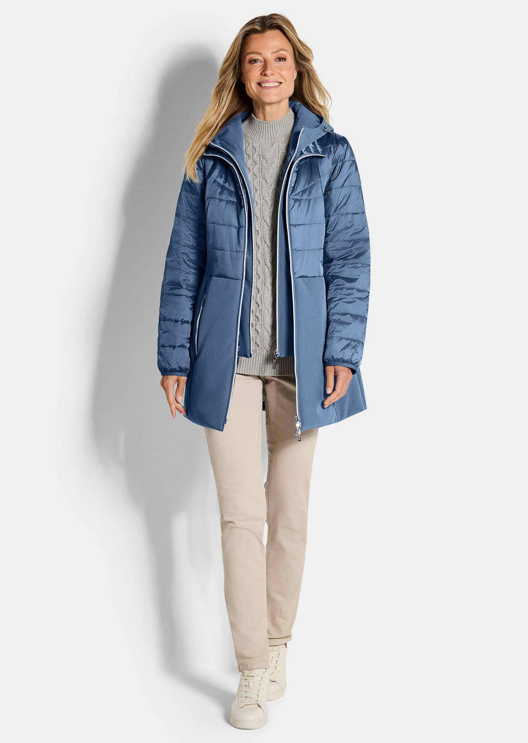 GOLDNER Langmantel »Steppmantel mit Softshell-Einsatz«