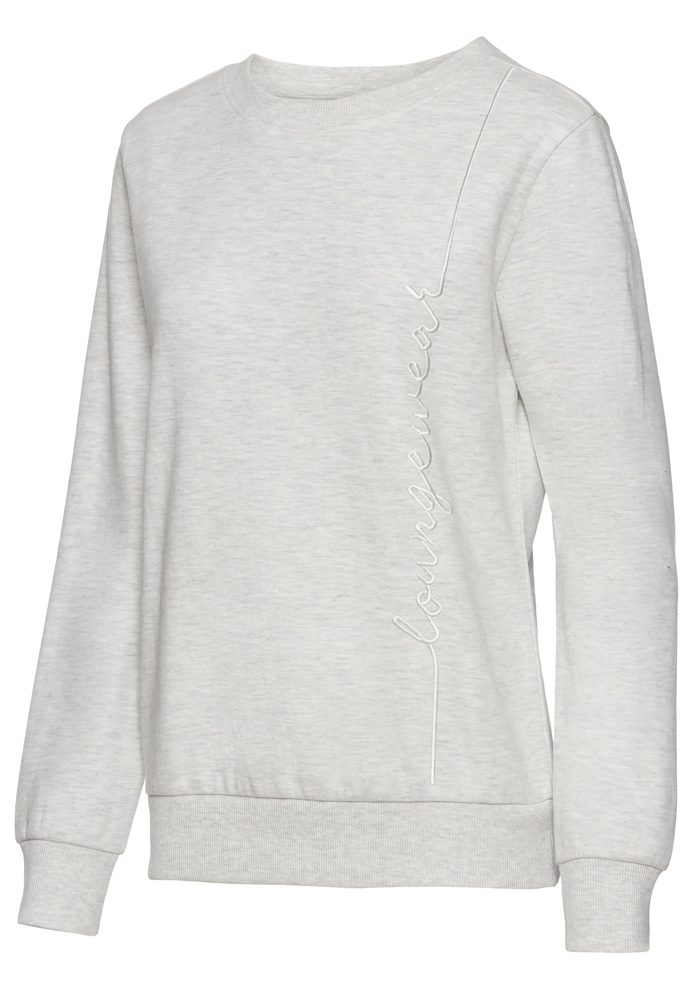 Vivance Longsweatshirt, mit Loungewear Stickerei, Loungeshirt