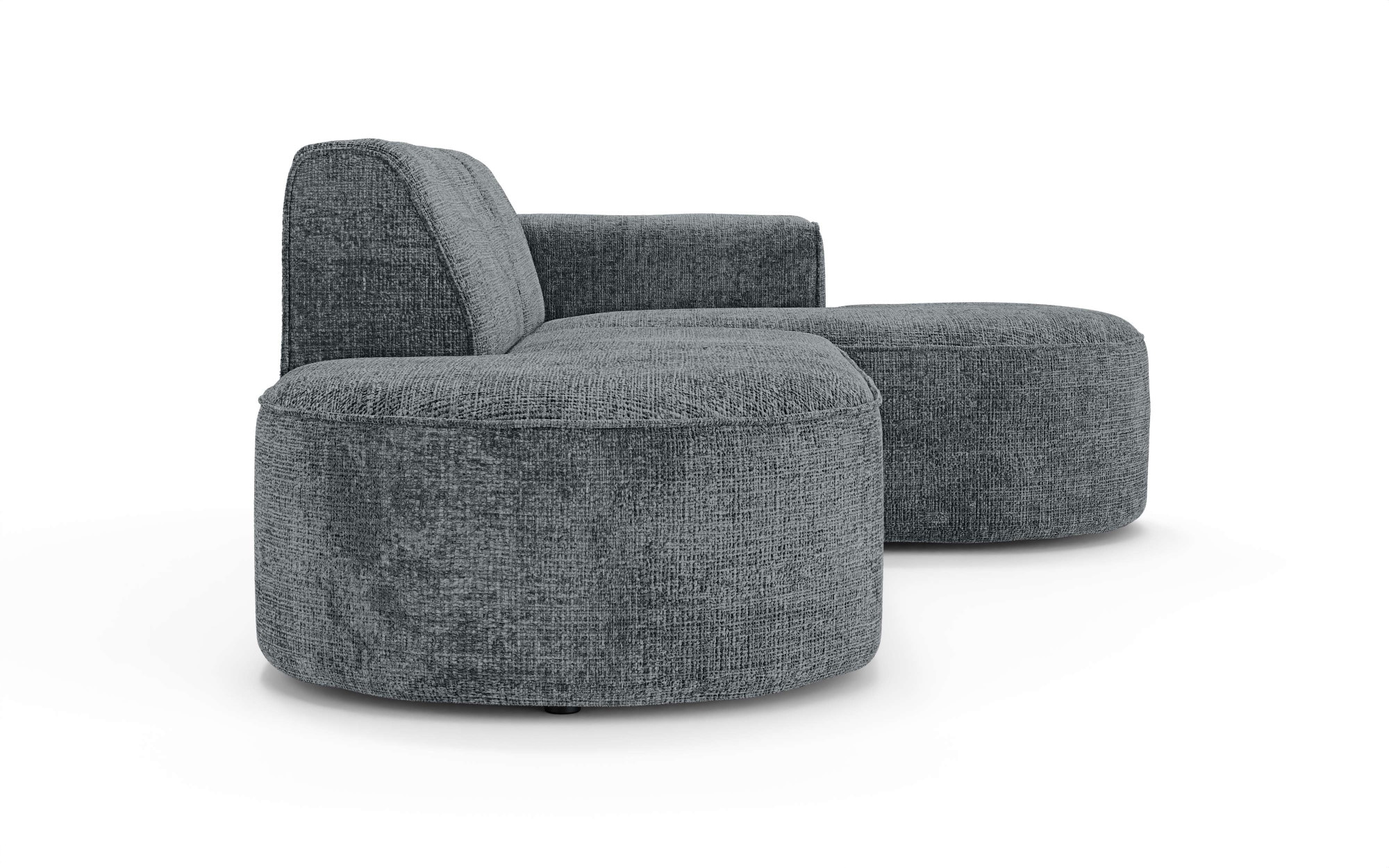 OTTO home Ecksofa »ADELLA Design-Sofa mit Recamiere rechts/links, 248/159/76 cm«, L-Form mit Wellenunterfederung, runde Form, auch in Cord
