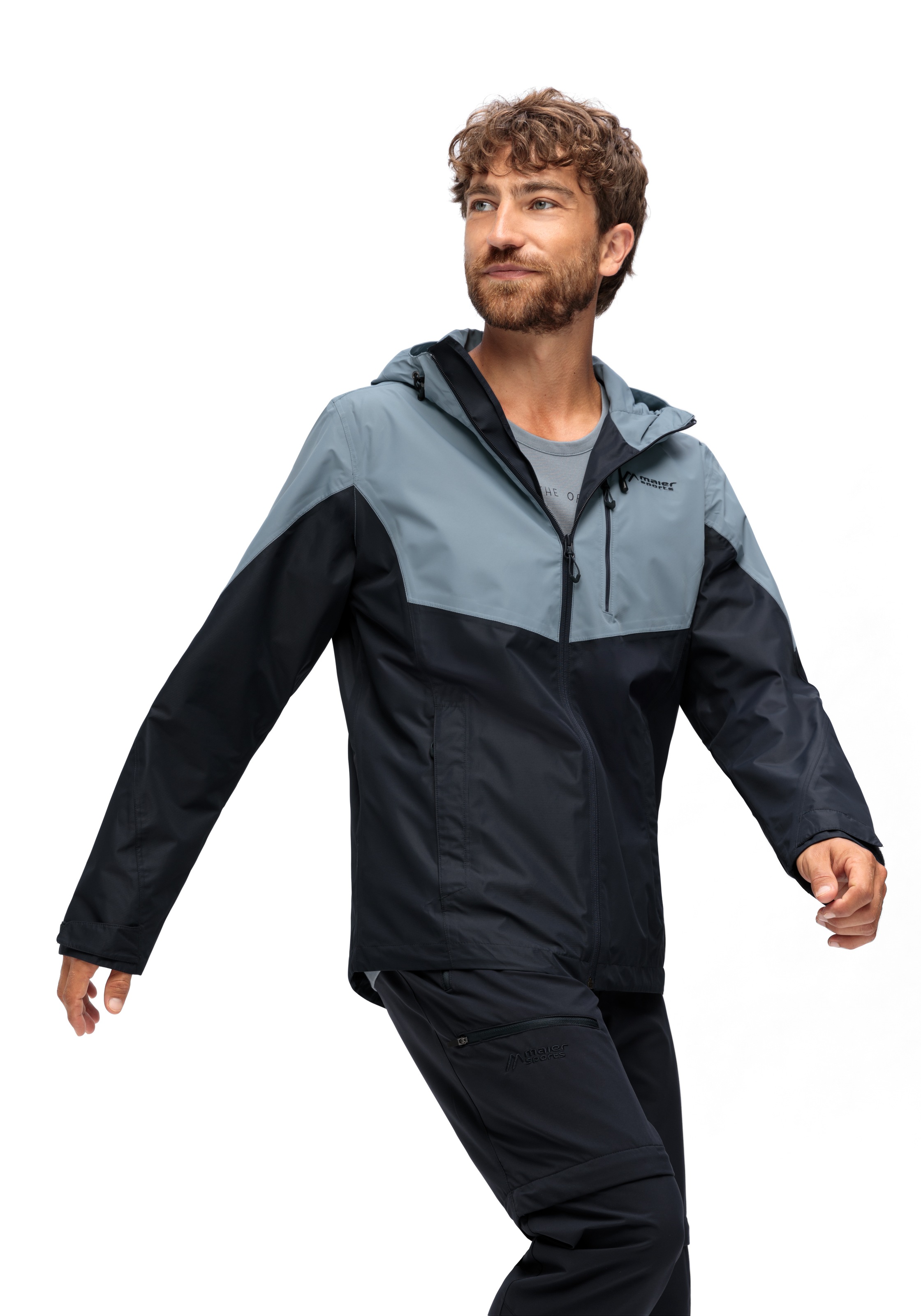 Maier Sports Outdoorjacke »Schlufterkopf M«, Herren Jacke wasserdicht, Funktionsjacke 3 Taschen außen + Innentasche