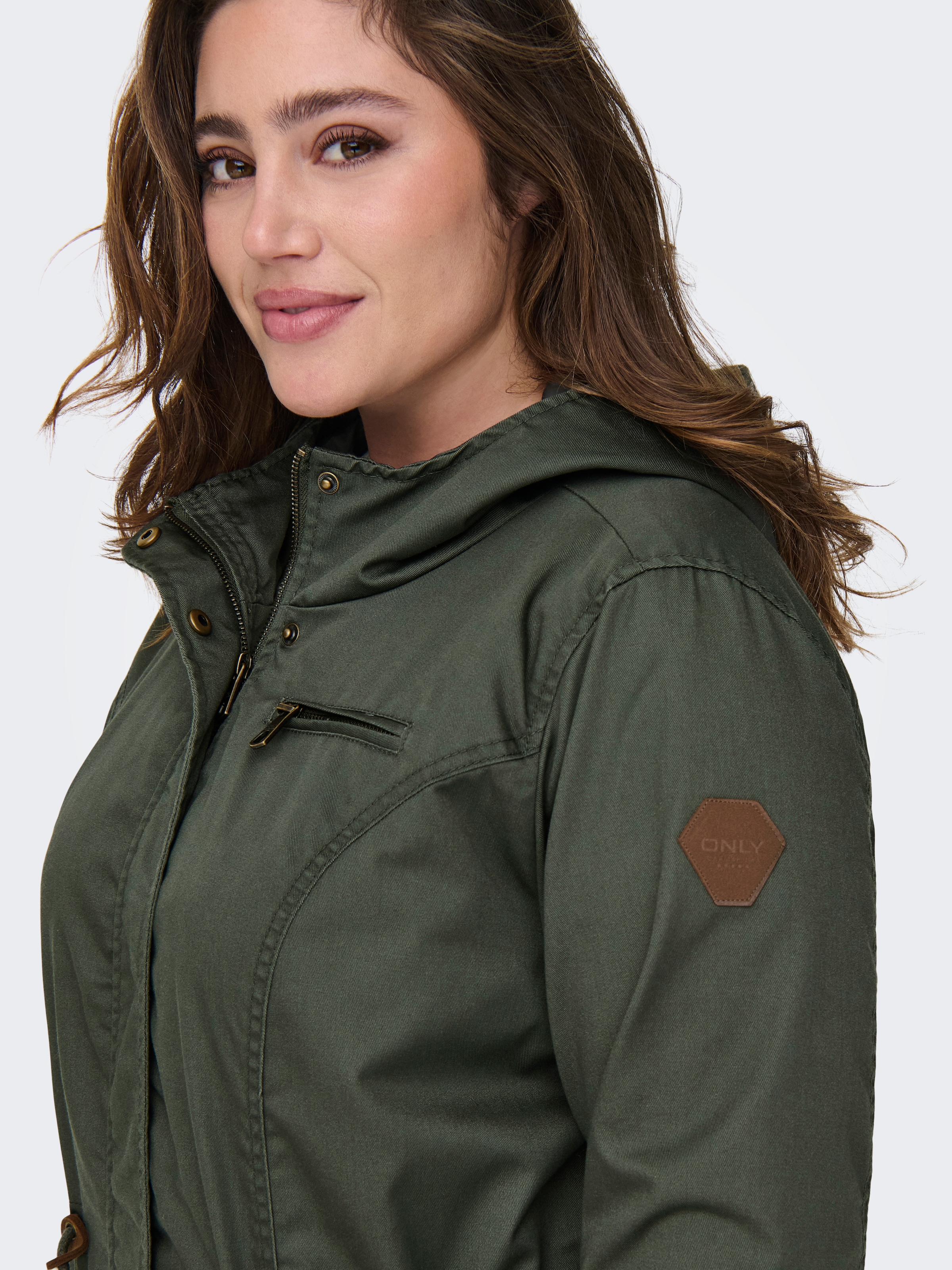 ONLY CARMAKOMA Parka »CARLORCA SPRING CANVAS PARKA OTW NOOS«, mit Kapuze