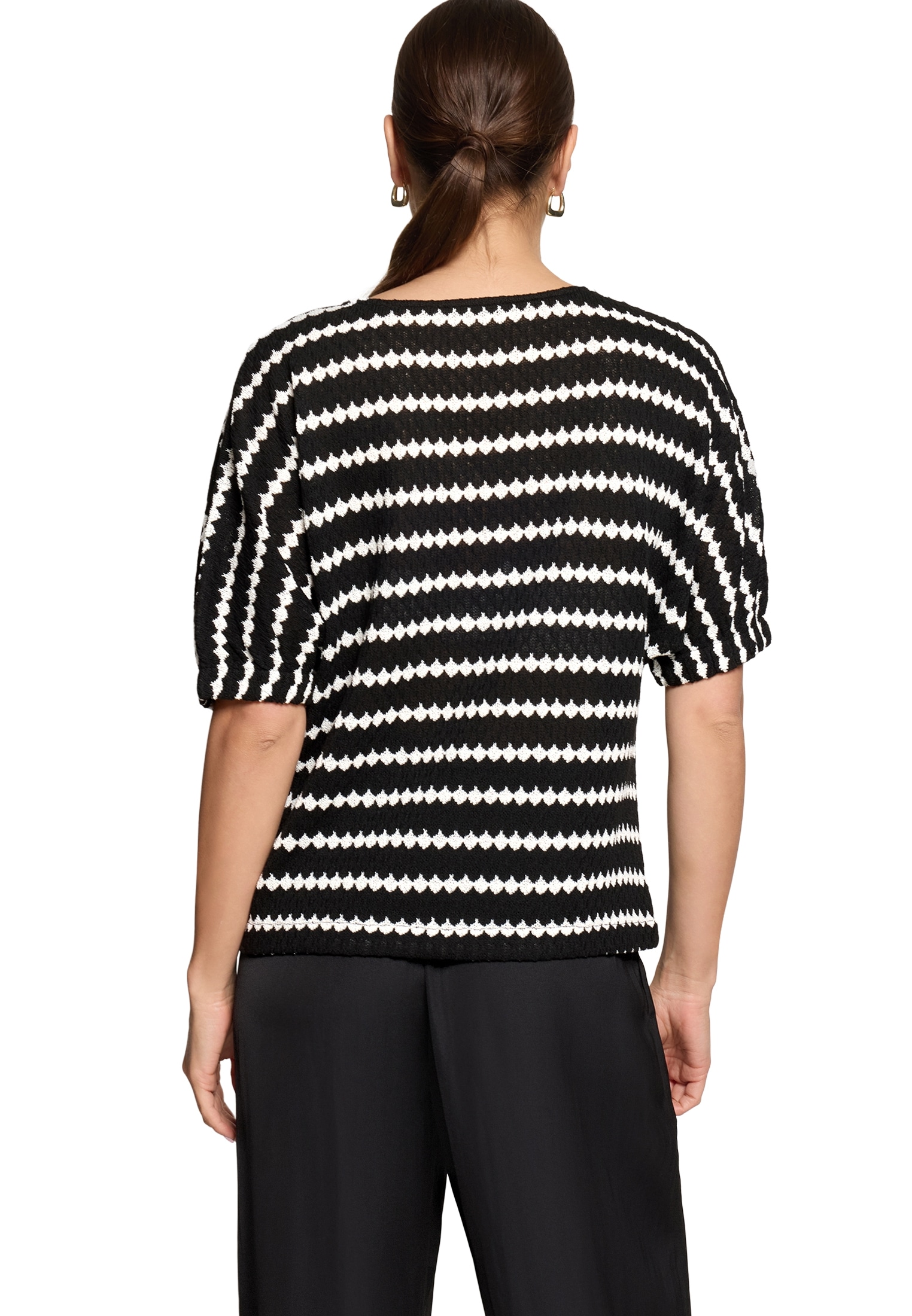 Zero Shirttop »Kurzarm-Shirt mit V-Ausschnitt«