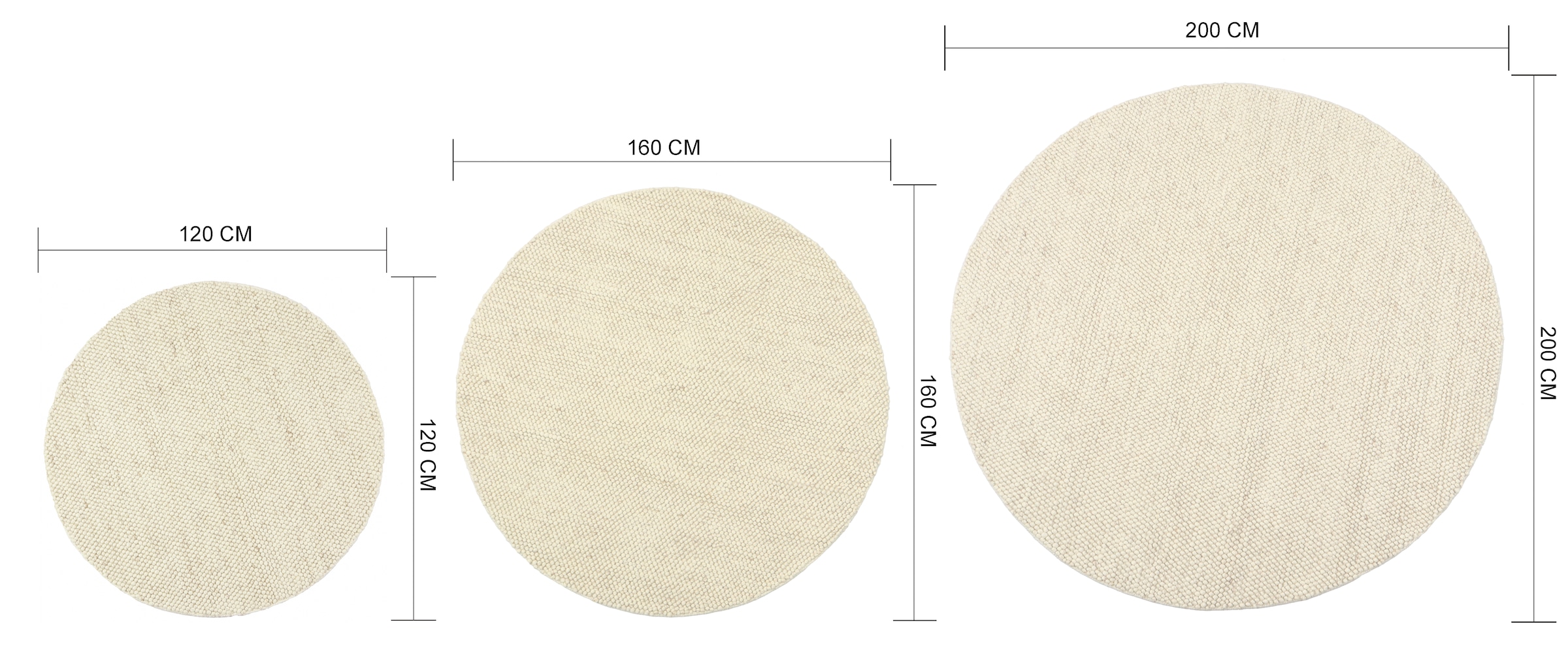 LeGer Home by Lena Gercke Teppich »Ainhoa, handgewebt, Wolle« rund 12 mm Höhe Teppich, Wohnzimmer, Schlafzimmer, Esszimmer