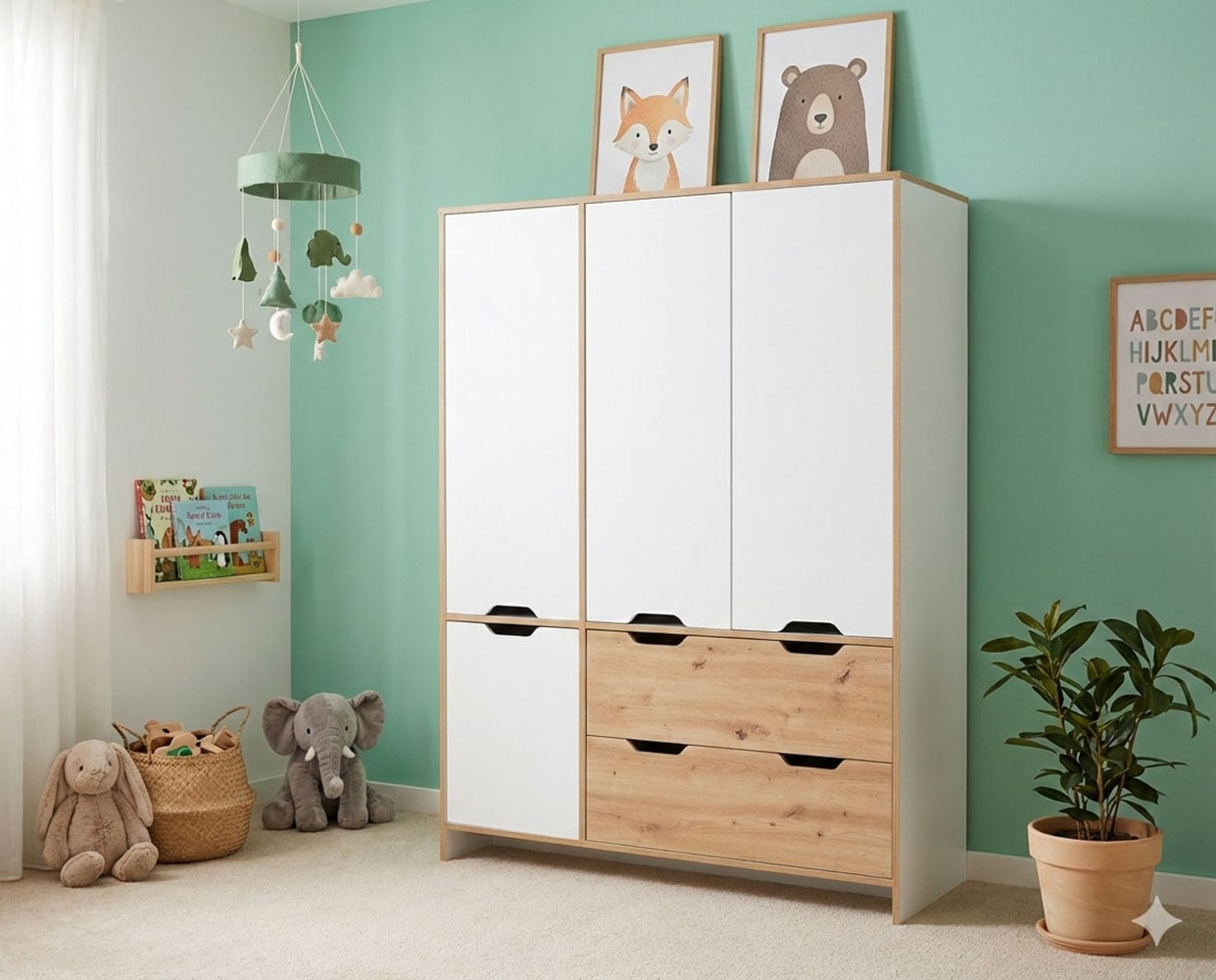 arthur berndt Kinderkleiderschrank »Kleiderschrank »Maxim« 4-türig«