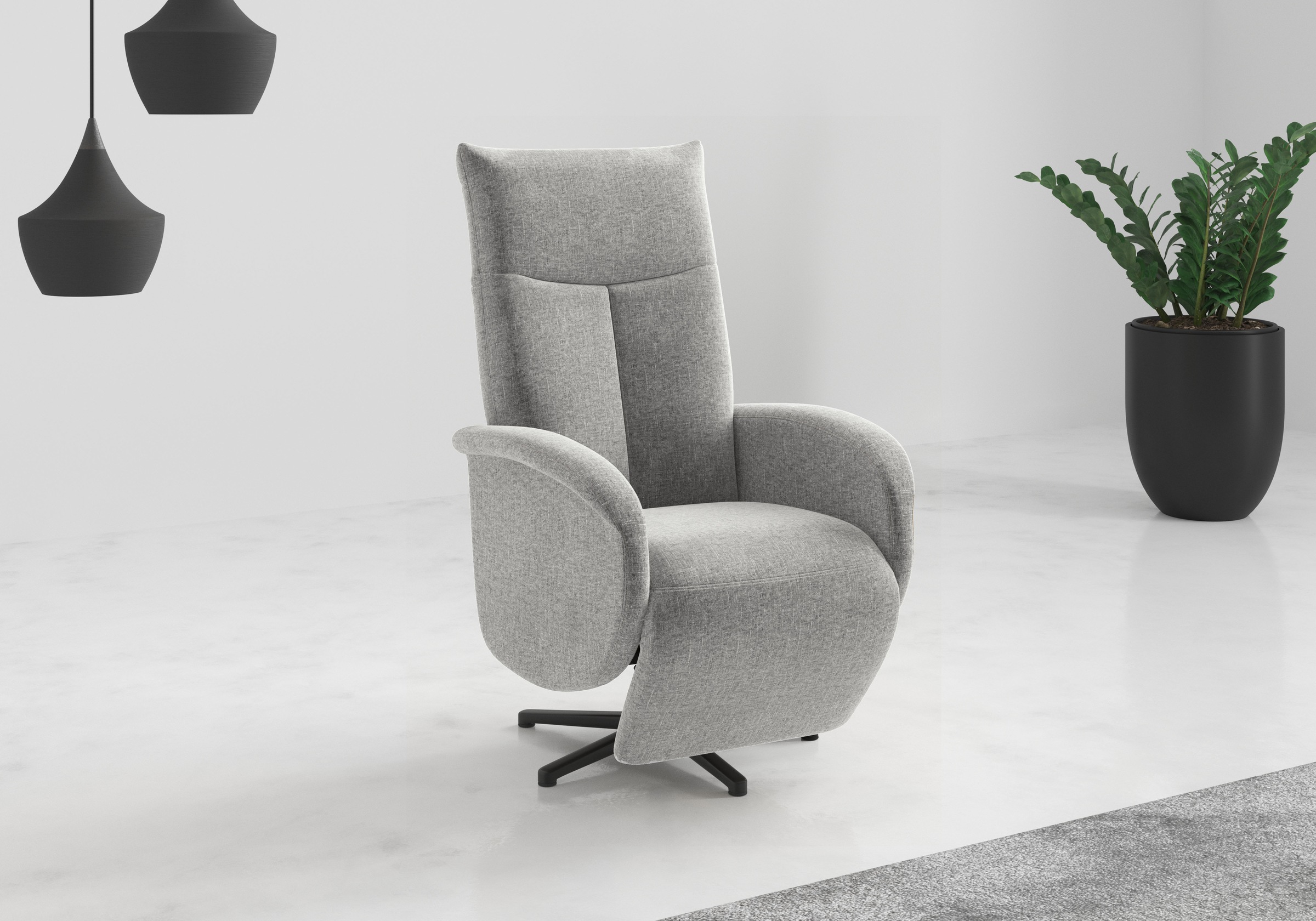 sit&more TV-Sessel »Juma, inkl. Drehfunktion & Kopfteilverstellung« Höhe Armlehne 64 cm, wahlweise mit Aufstehhilfe, 2 Motoren und Akku