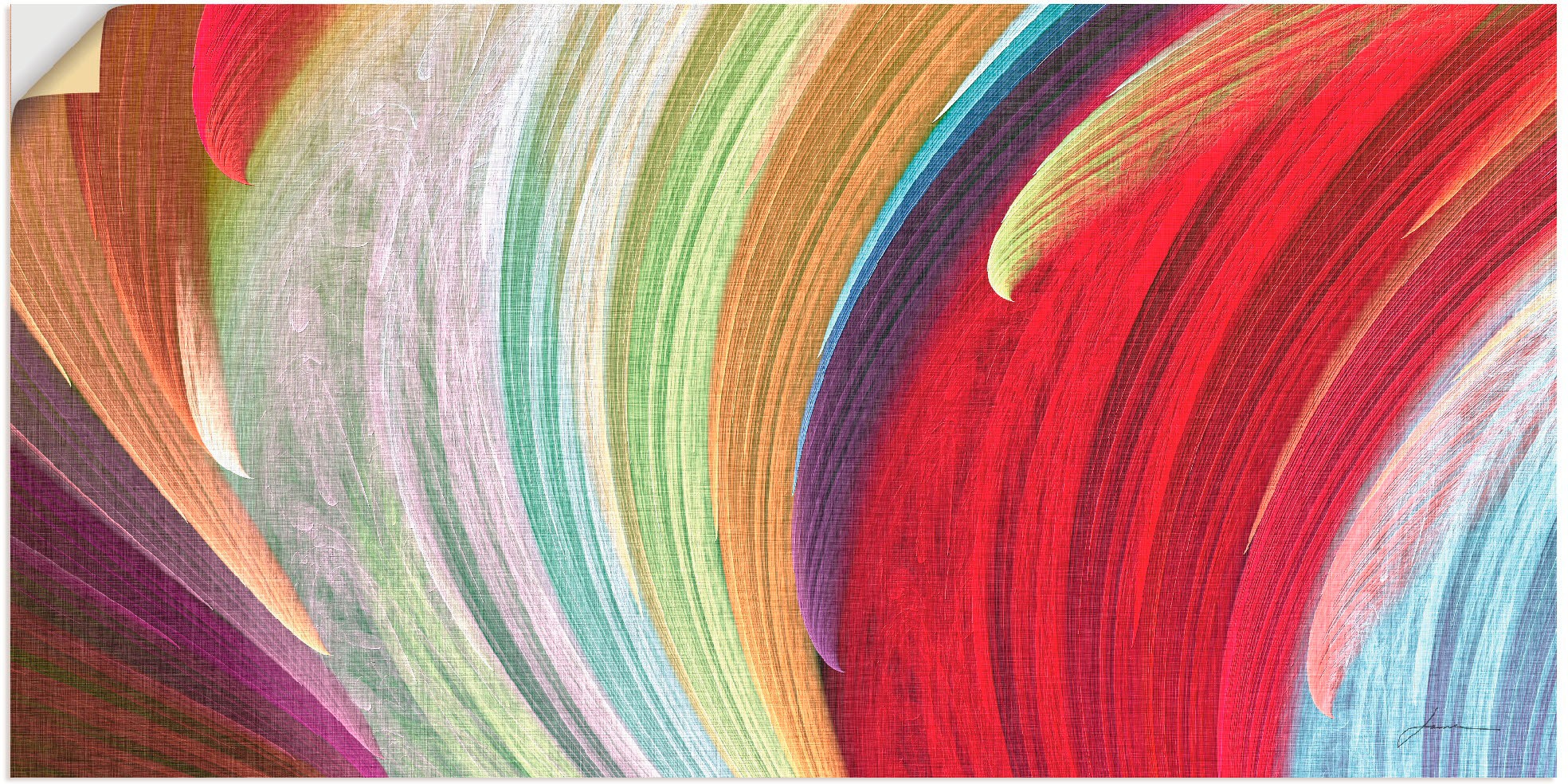 Artland Wandbild »Windwellen I«, Muster, (1 St.), in vielen Größen & Produktarten - Alubild / Outdoorbild für den Außenbereich, Leinwandbild, Poster, Wandaufkleber / Wandtattoo auch für Badezimmer geeignet