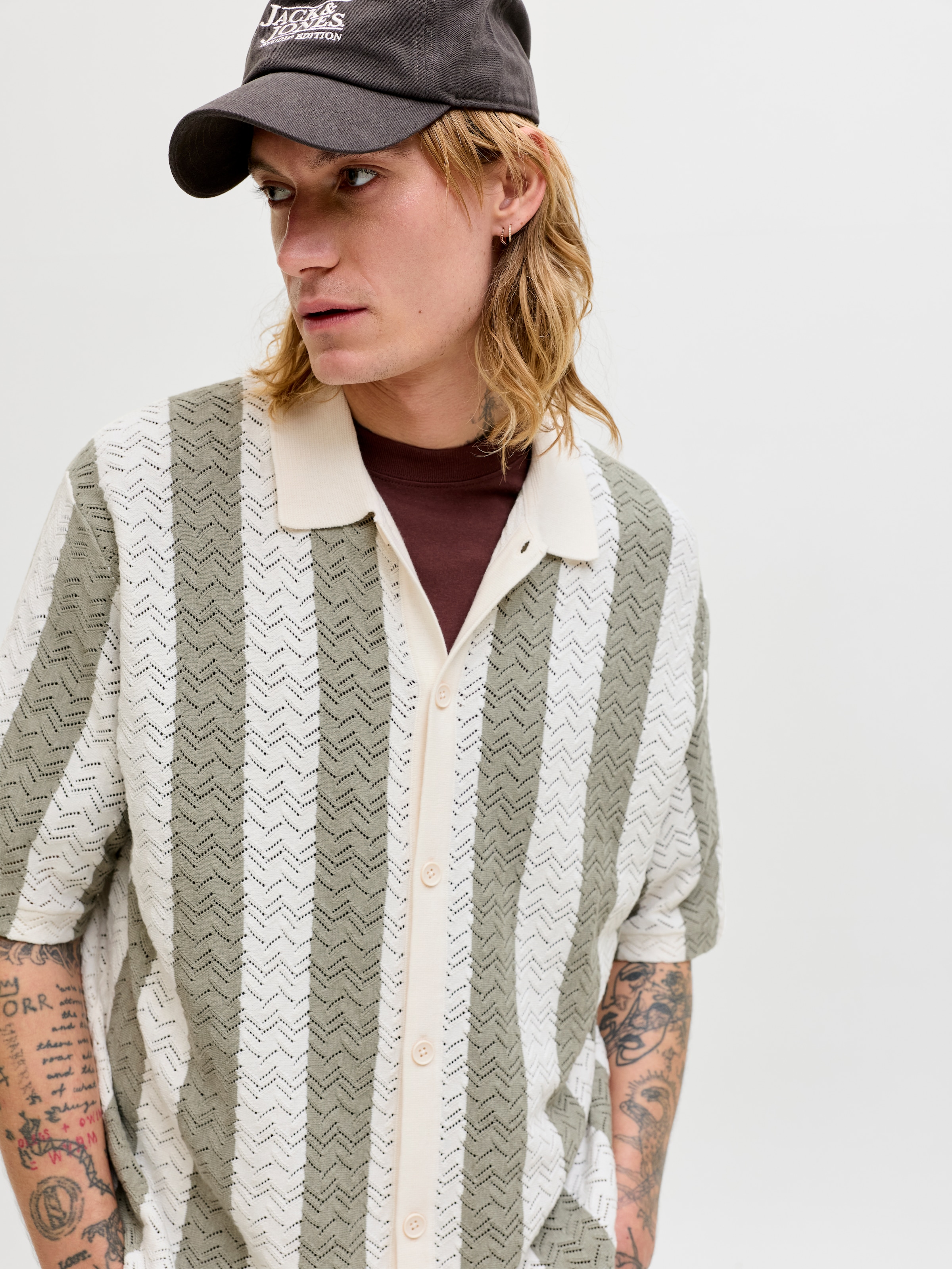 Jack & Jones Polokragenpullover »JORTYLER KNIT SS POLO SN« Baumwollmischung, relaxed fit