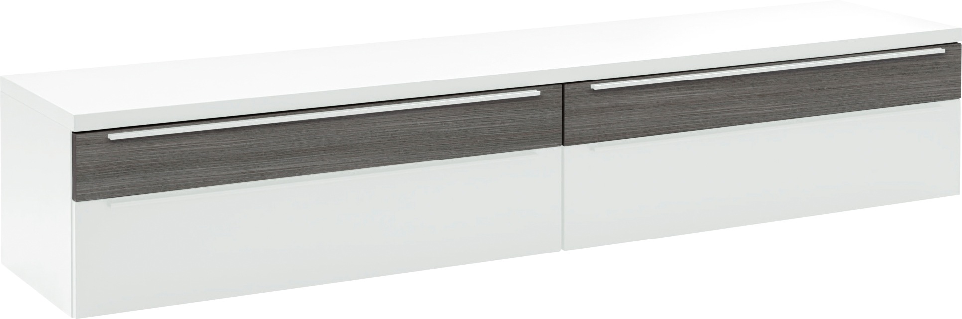 now! by hülsta Lowboard »touch«, für die Wandmontage, inkl. Wandbeschlag, mit 2 Klappen und 2 Schubladen, Breite 210,2 cm